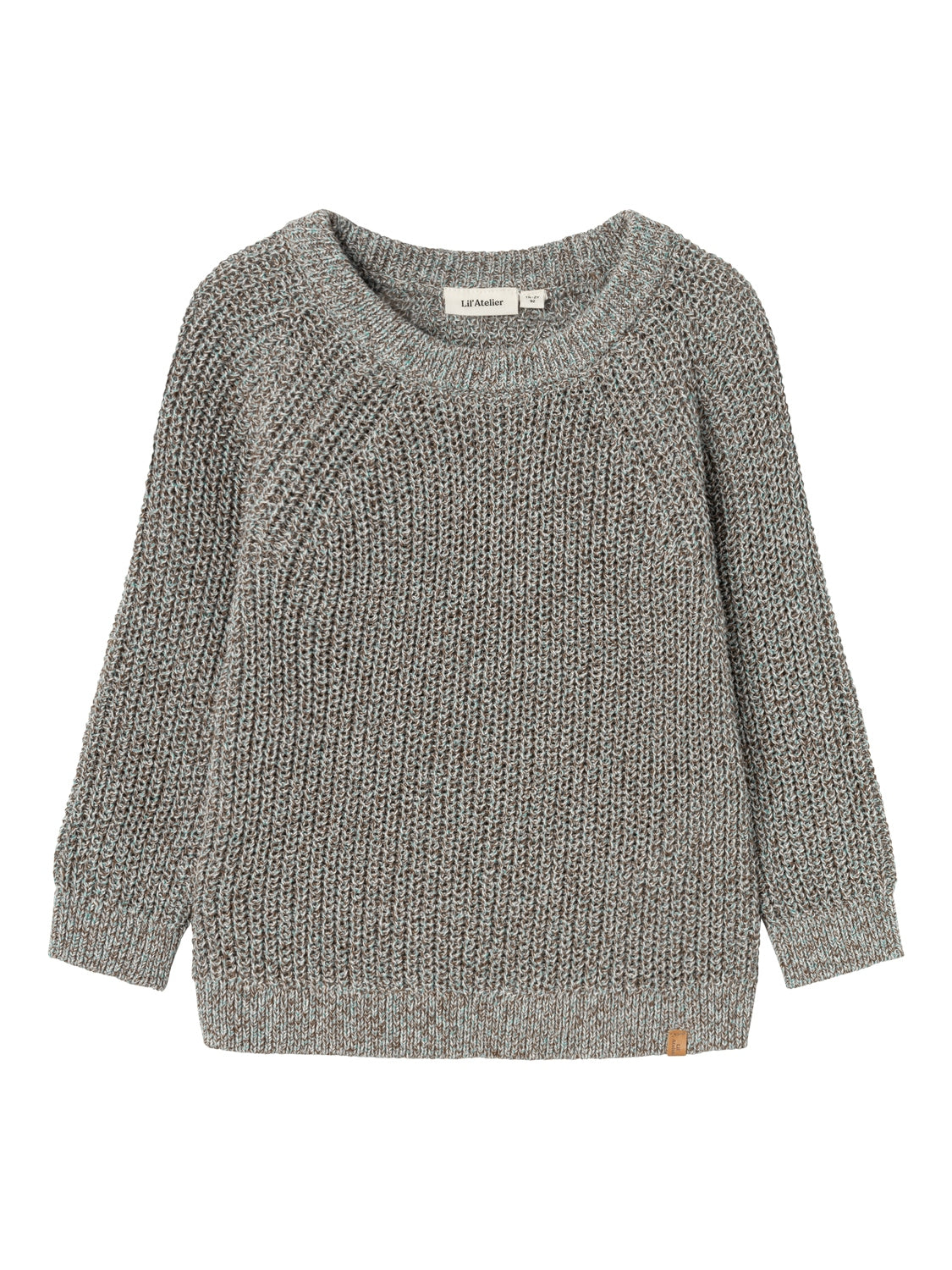 Lil Atelier Noro Strikbluse – Sky Gray – Trendy Komfort