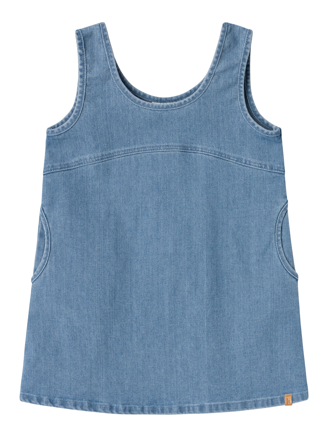 Lil Atelier Okaja Denim Kjole - Blå med Slidseffekt