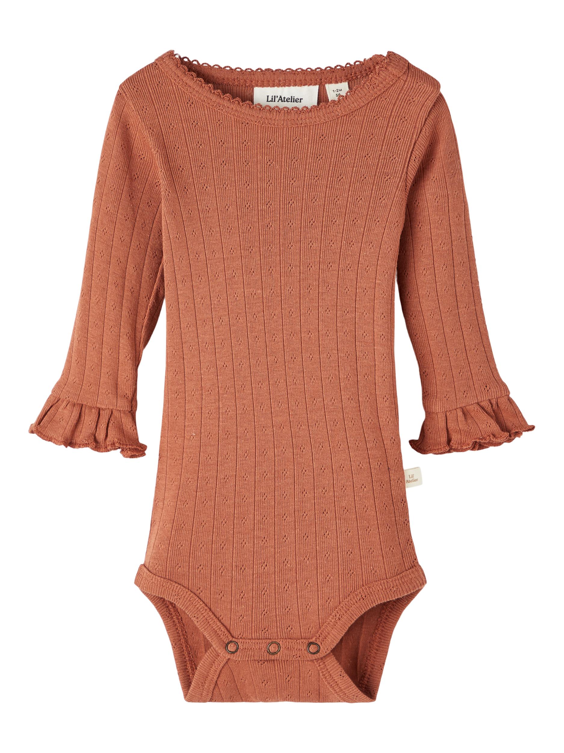 Lil Atelier Rachel Slim Bodystocking – Baked Clay, Tilbud!