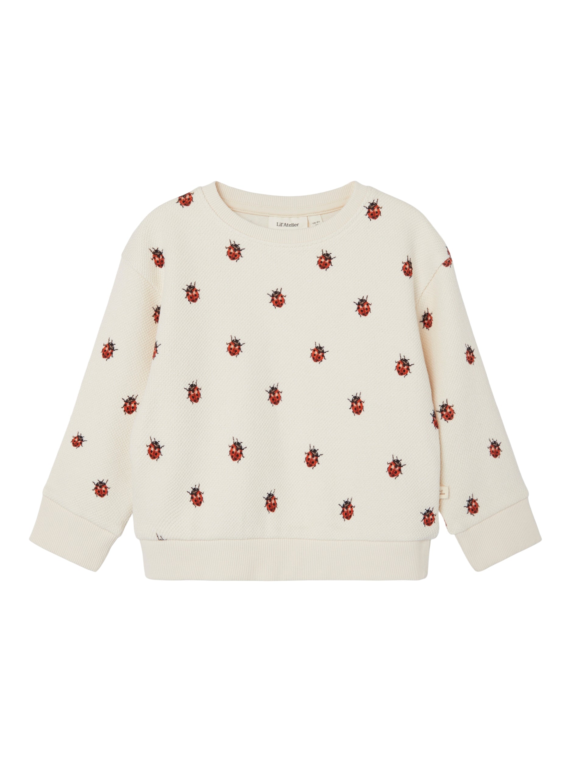 Lil Atelier Ronja Sweatshirt med Mariehøne – Hvidgrå