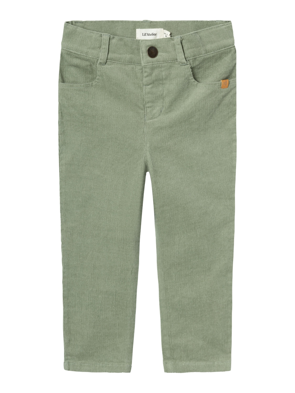 Lil Atelier Ryan Fløjlsbukser – Seagrass – Komfortabel Stil