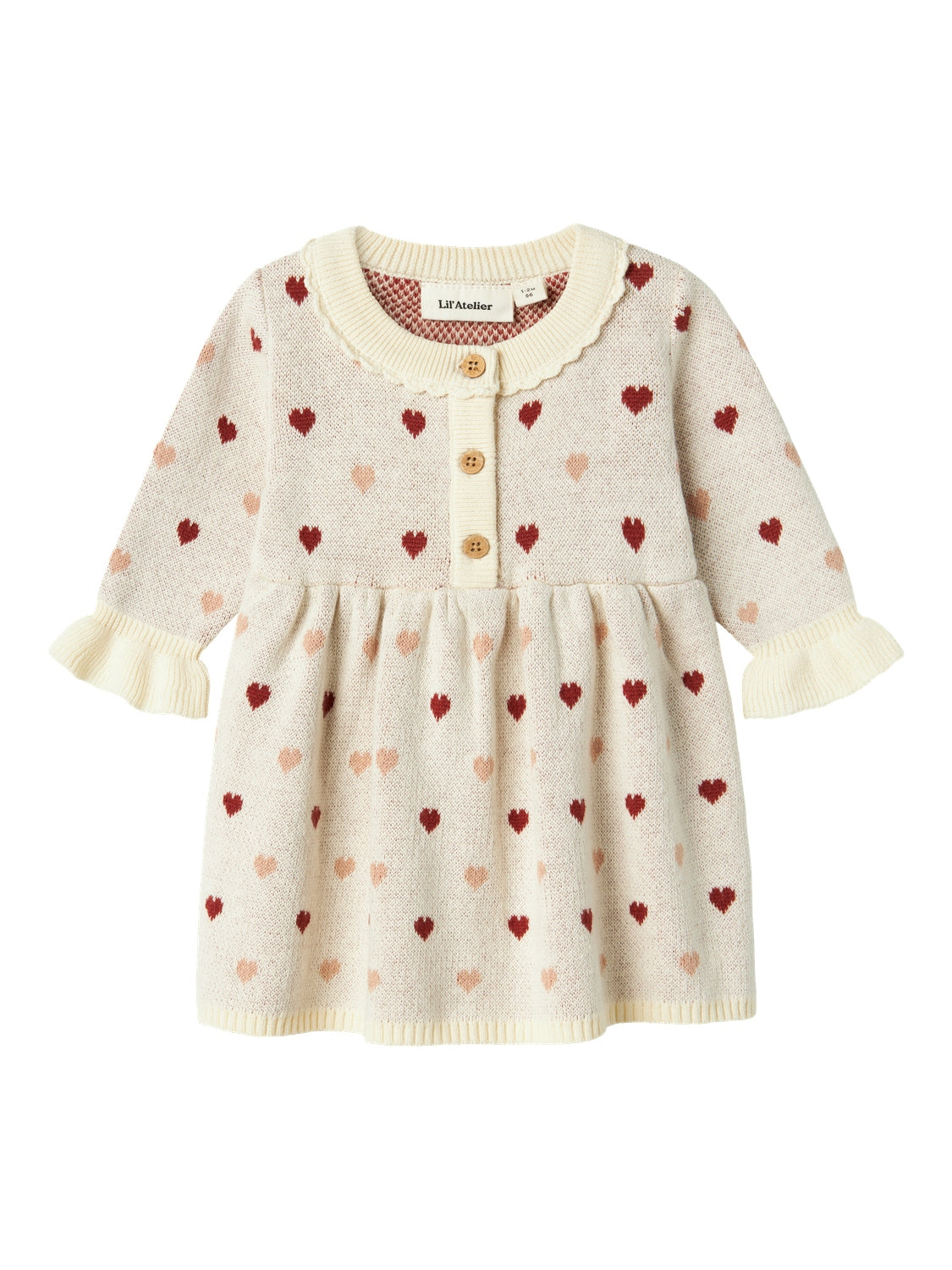 Lil Atelier Saran Kjole med Hjerter – Turtledove Tilbud!