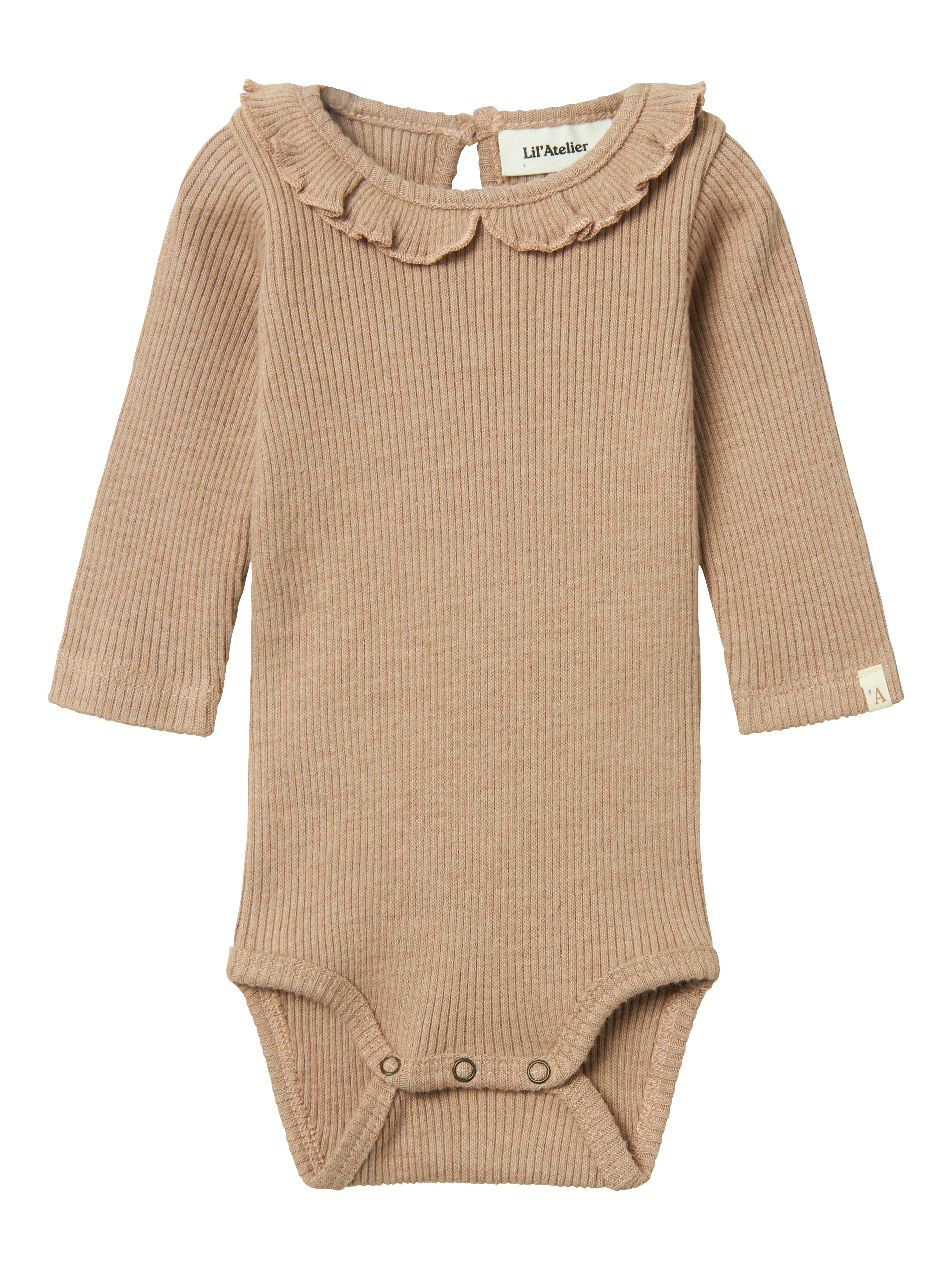 Lil Atelier Sophia Body - Rugby Tan med Flæsekrave