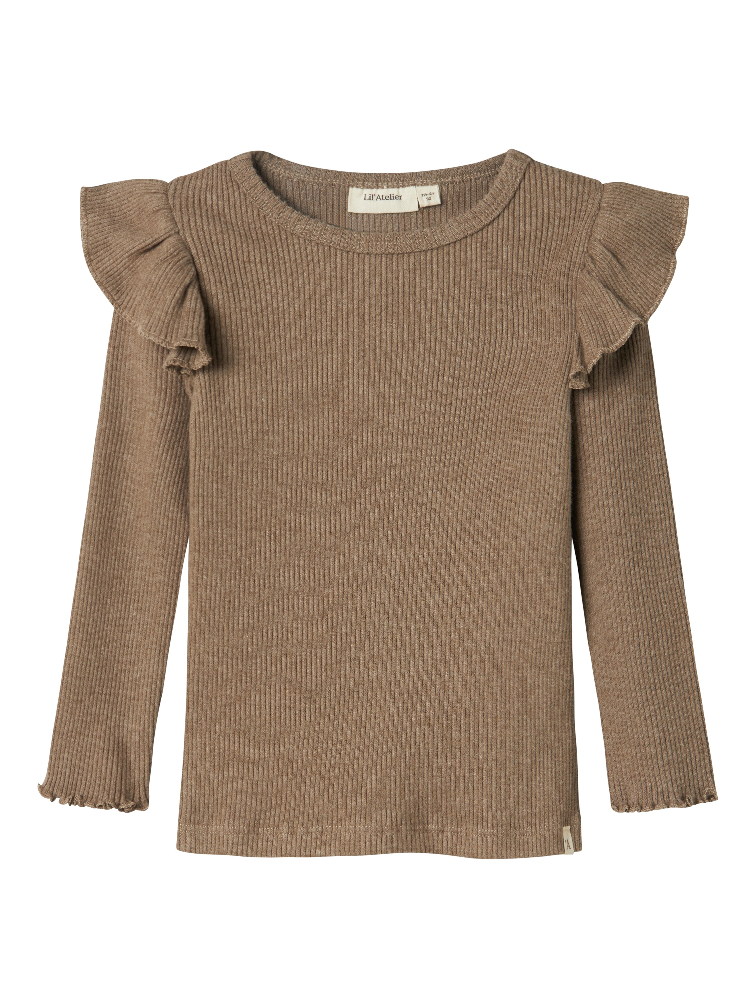 Lil Atelier Sophia Sni Slim Top i Shitake – Fantastisk Tilbud!