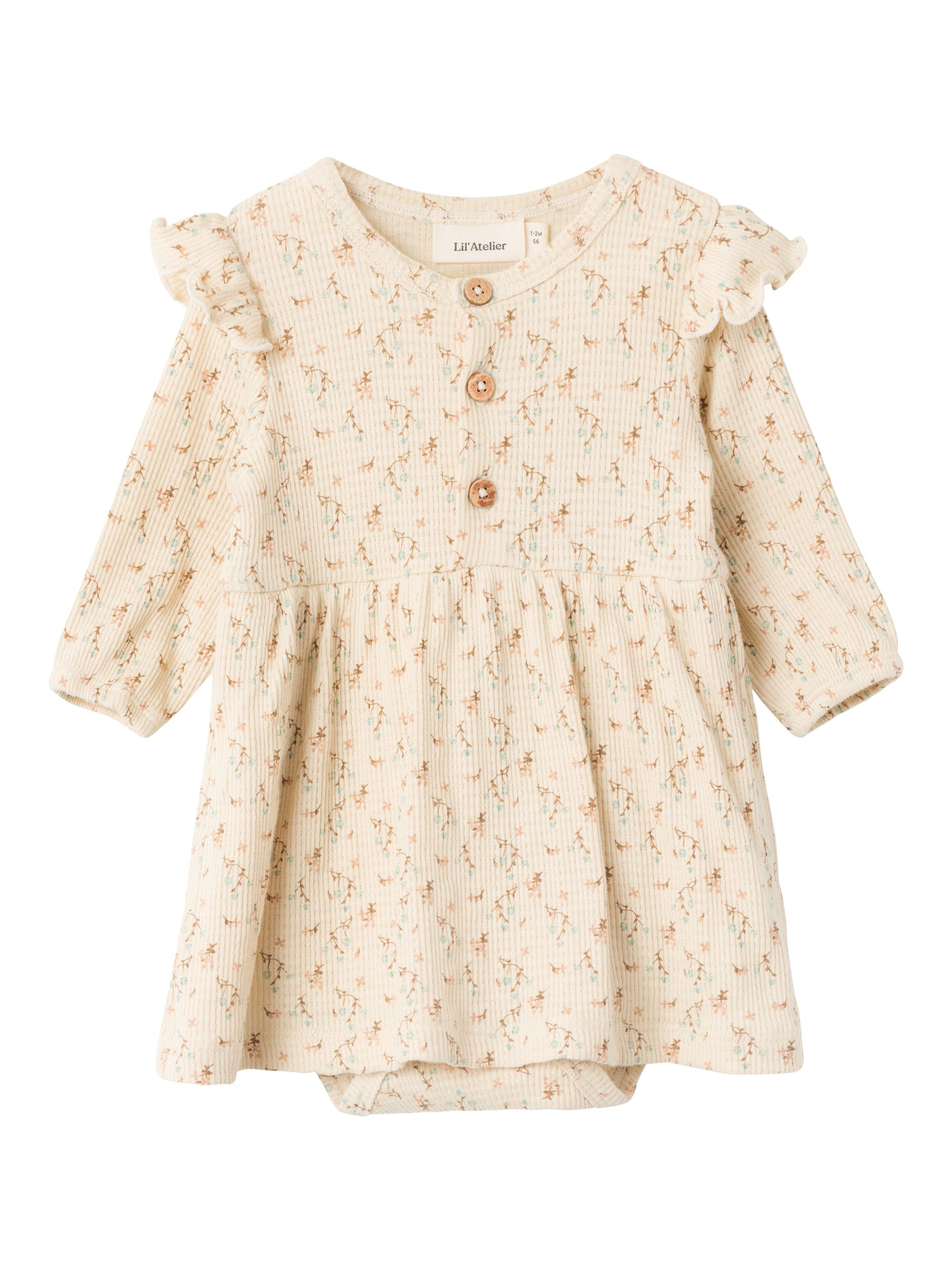 Lil Atelier Thida Bodykjole – Blomsterprint i Fog tilbud!