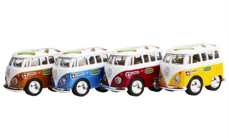 Farverig VW Bus Legetøjsbil – Sjov Leg til Alle!