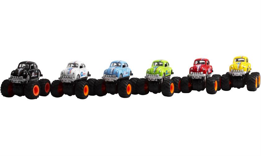 Farverig VW Herbie Monster Truck med Pull Back-funktion