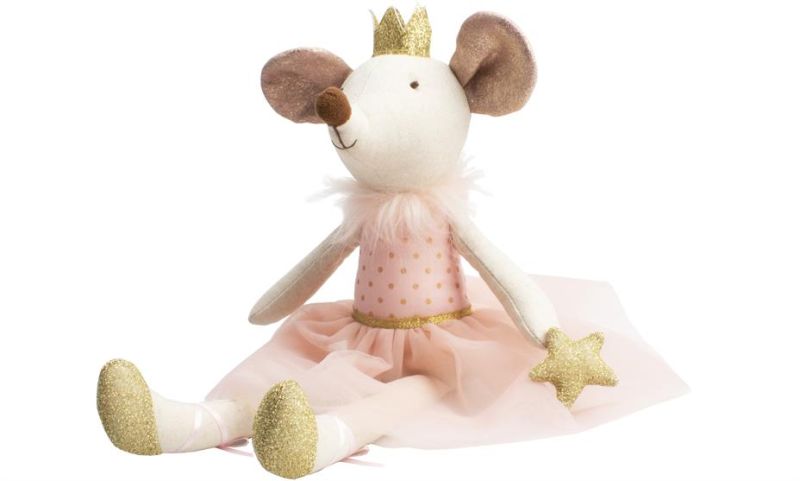 Magni Mor Mus Bamse med Glimmer og Krone - 35 cm