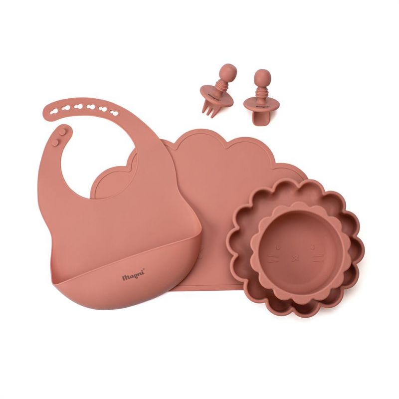 Magni Baby Spisesæt i Terra Cotta – Fantastisk Tilbud!