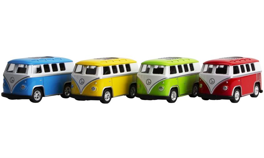 Farverig VW Classic Bus - Sjov Legetøjsbil til Børn