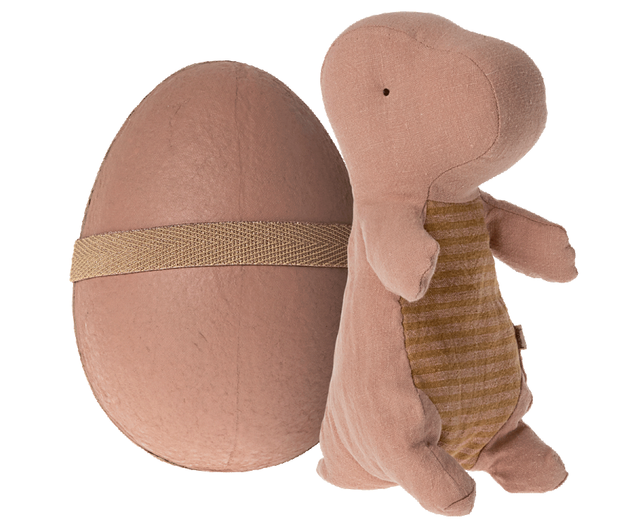 Maileg Dinosauræg med Blød Dino Bamse – Gammel Rosa
