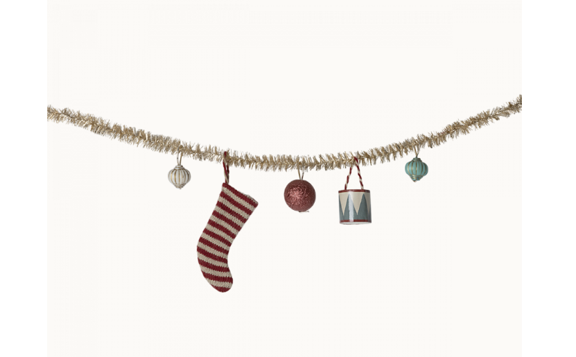 Maileg Juleguirlande Small – Glitrende Guld til Jul