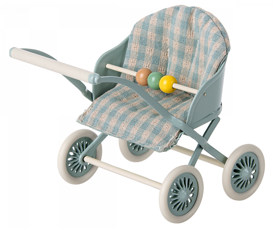Maileg Klapvogn til Baby Mus – Blå, Fantastisk Tilbud!