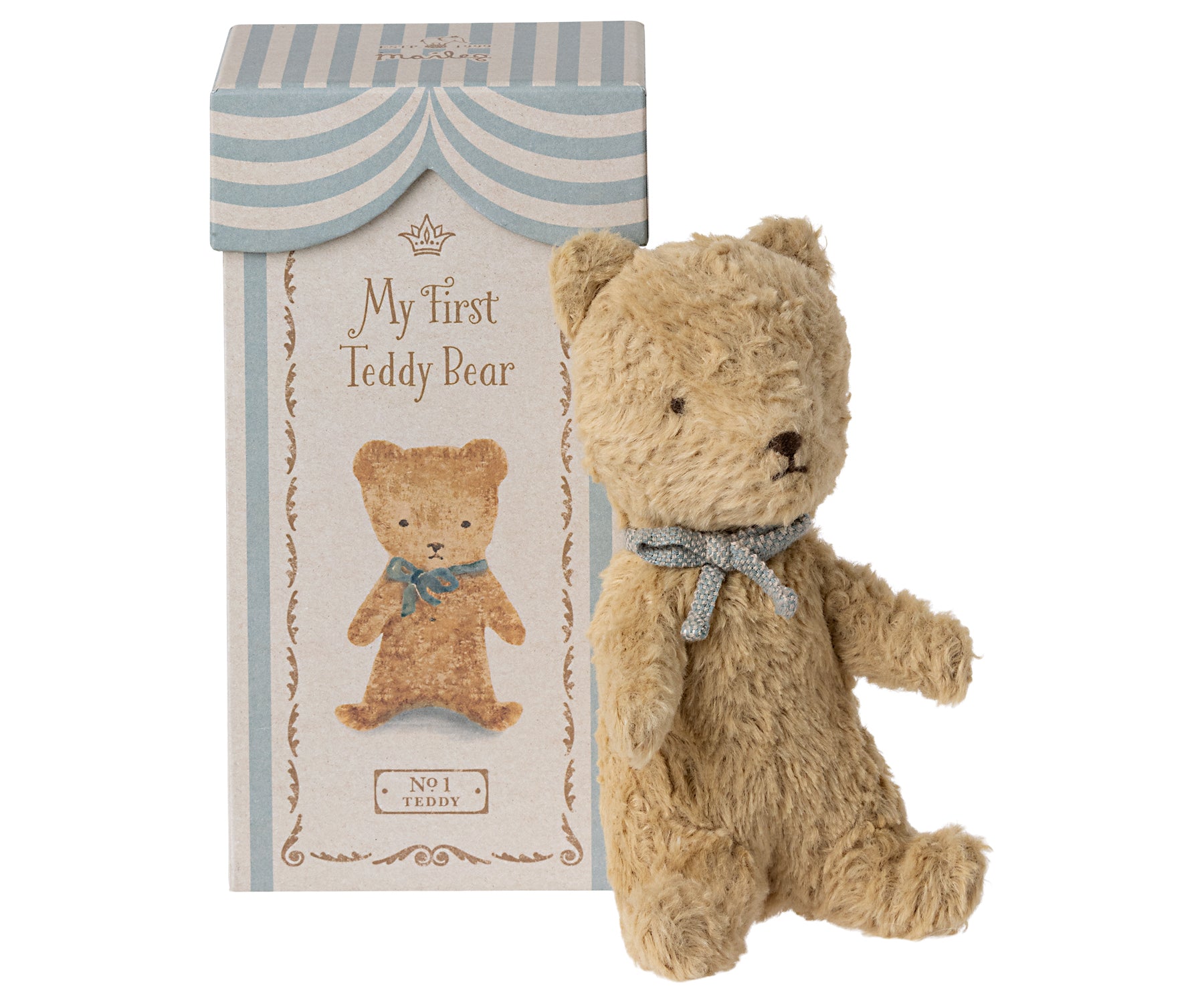 Maileg Første Teddy – Sand i Elegant Gaveæske