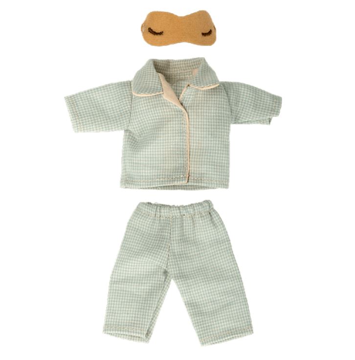 Maileg Far Mus Pyjamas med natmaske – Blåternet Design