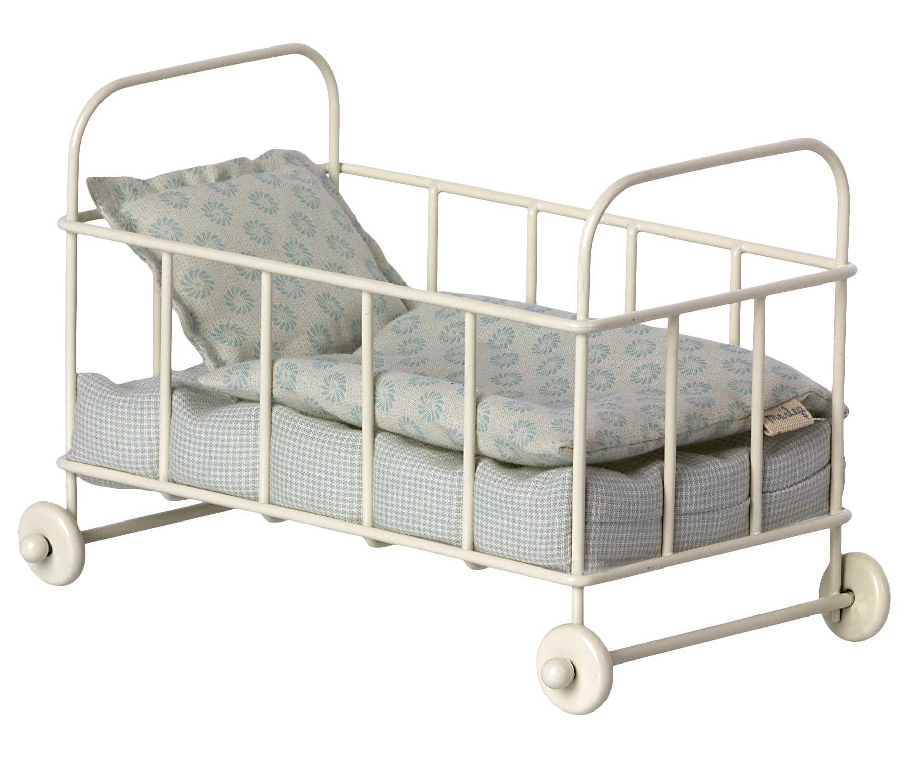 Maileg Micro Babyseng i Blå – Perfekt til små mus og kaniner