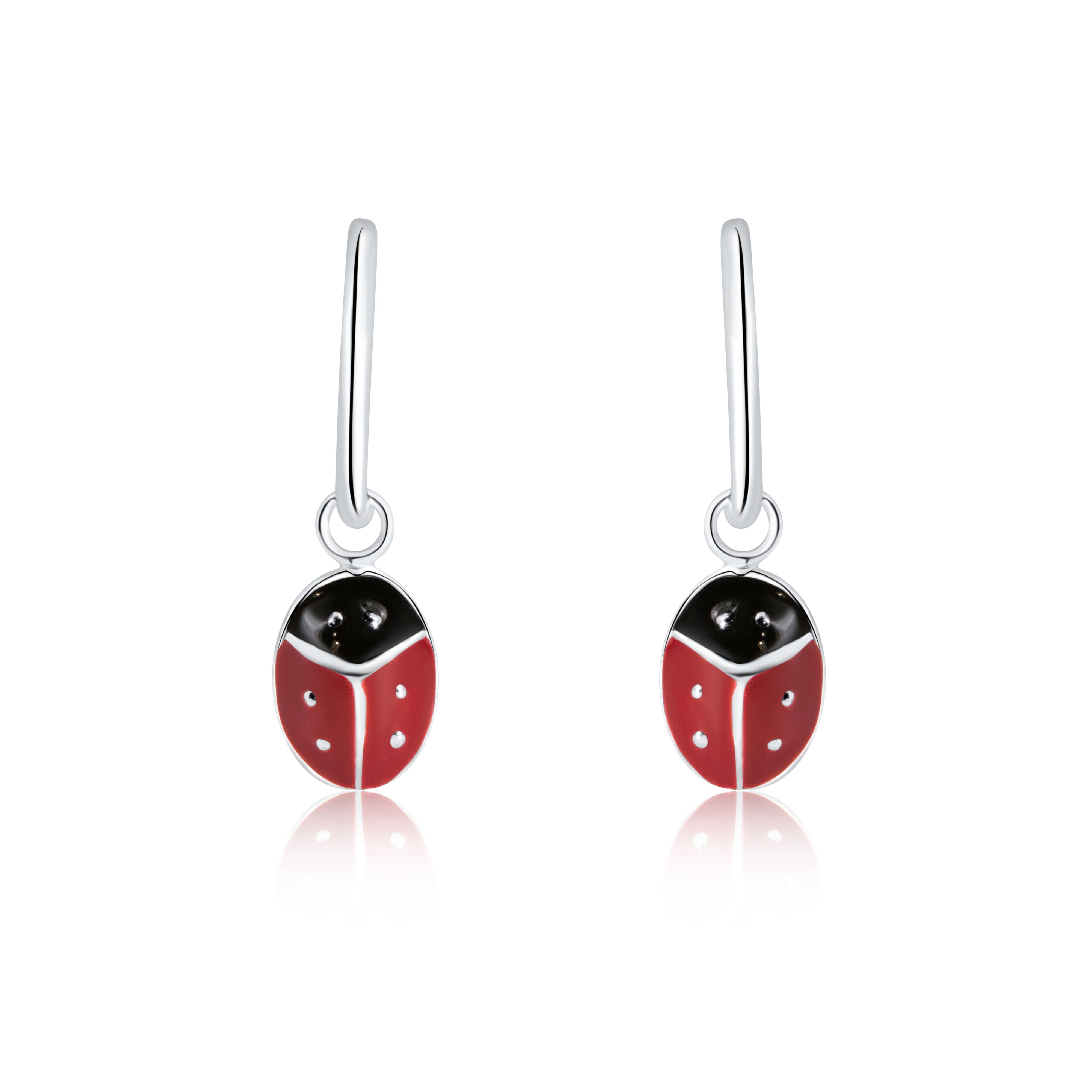 Elegant Mariehøne Hoops i 925 Sterlingsølv – Nikkelfri