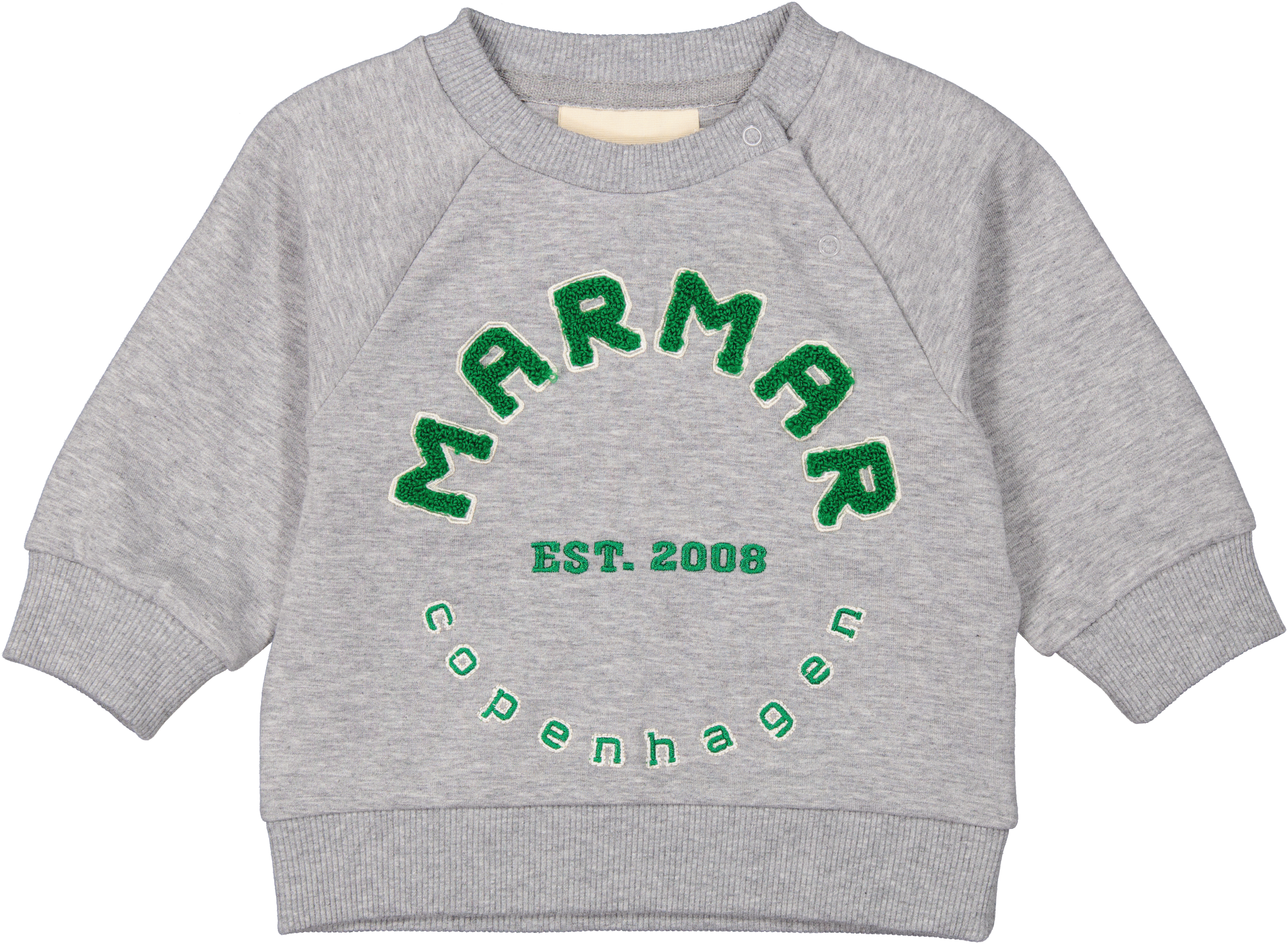Marmar Theos Sweatshirt med Grøn Logo til Børn - Stilfuld Bluse