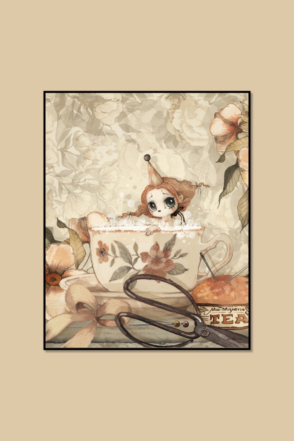 Eventyrlig Børneplakat: The Tea Bath fra Mrs. Mighetto
