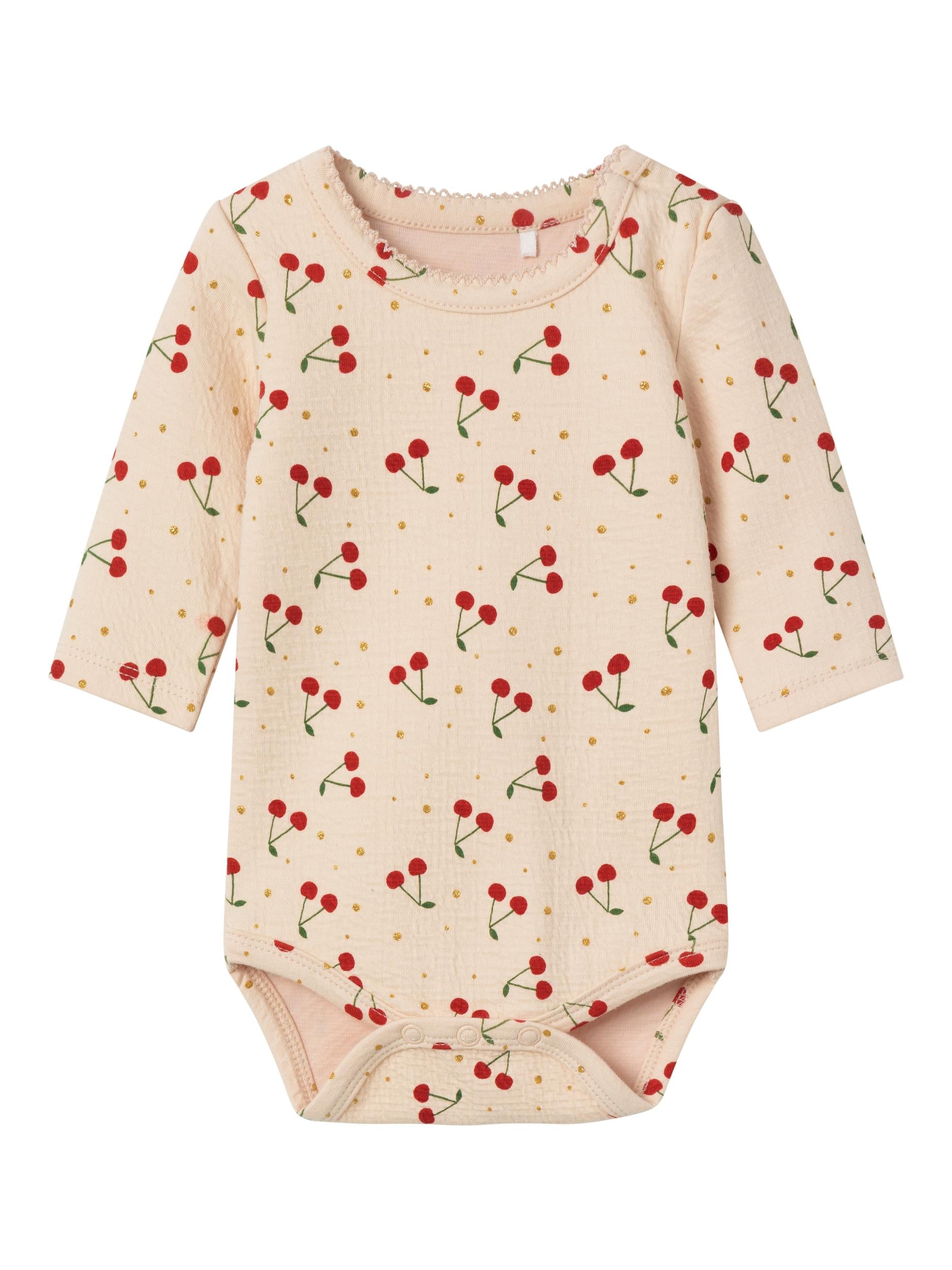 Name It Dolly Kirsebær Body - Sødt babybody på udsalg