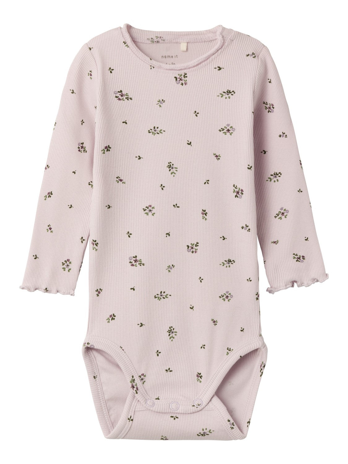 Name It Kuscha Body - Lilla med Blomsterprint til Børn