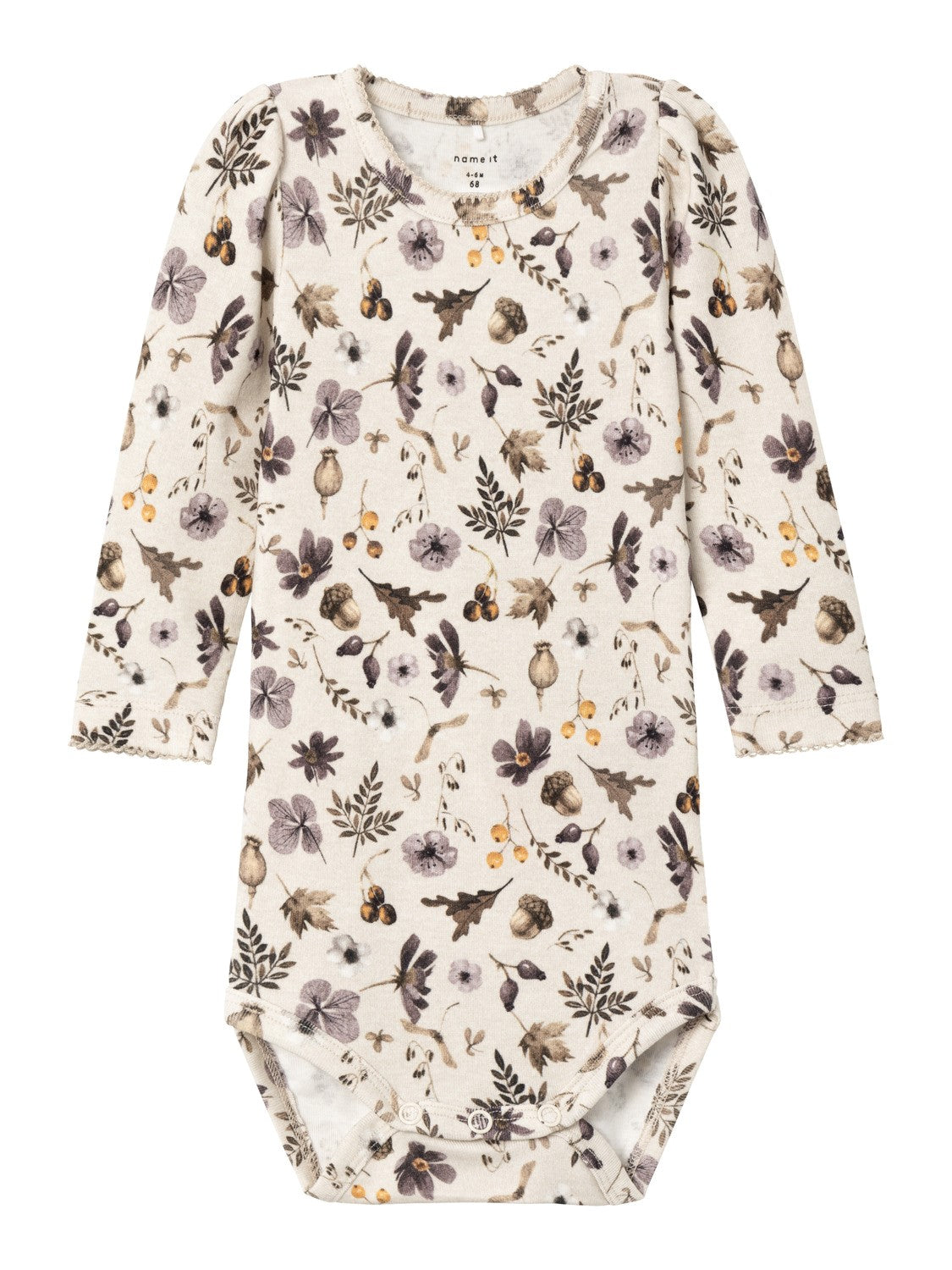 Name It Lahra Body - Farverigt Blomsterprint til Børn