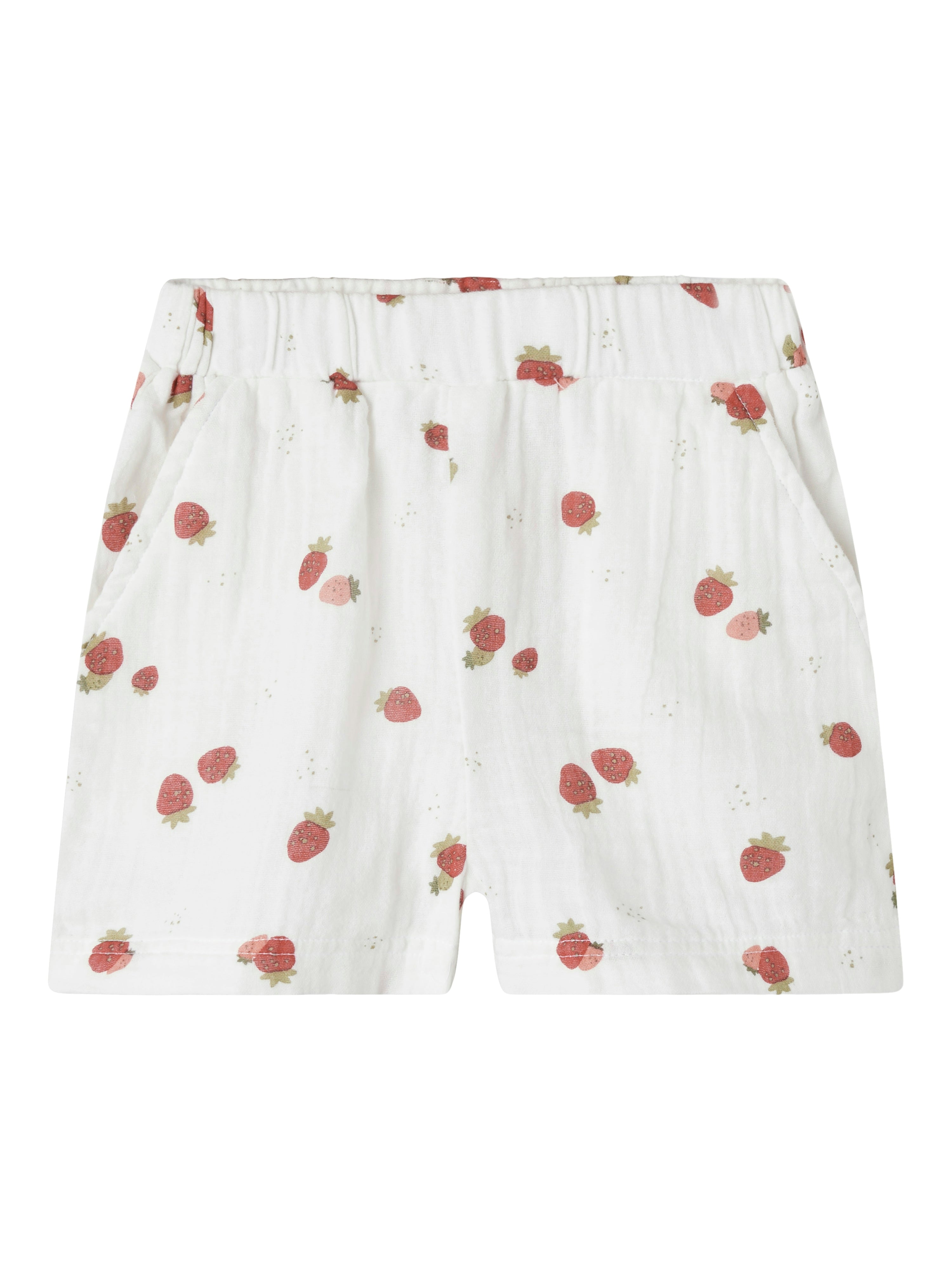 Fornelia Shorts - Hvid med Jordbærprint til Sommeren