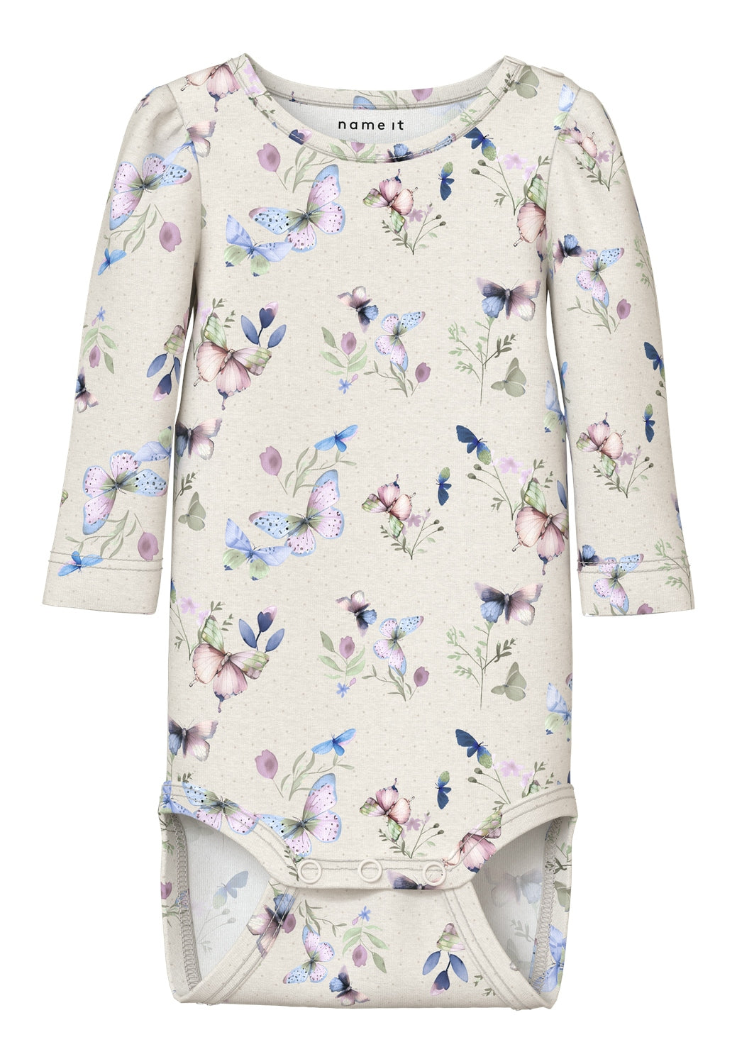 Name It Bela Body - Blomsterprint til Børn i Peyote Melange