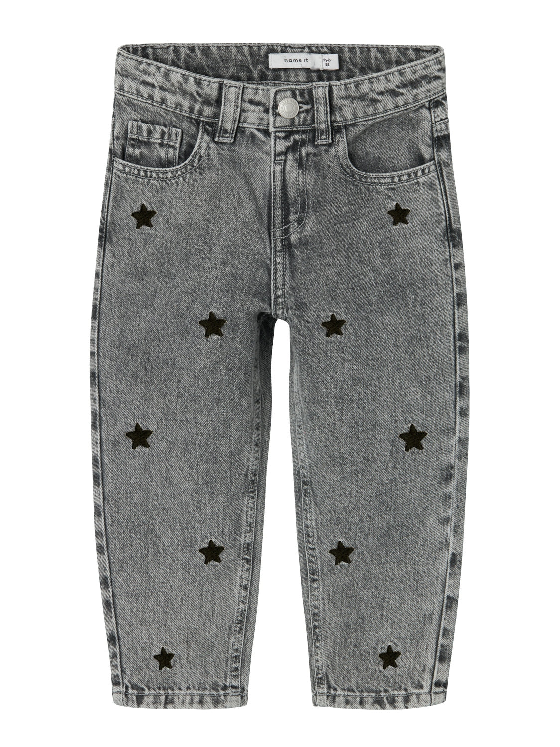 Name It Bella Mom Jeans – Grå Denim med Stjerner på udsalg!