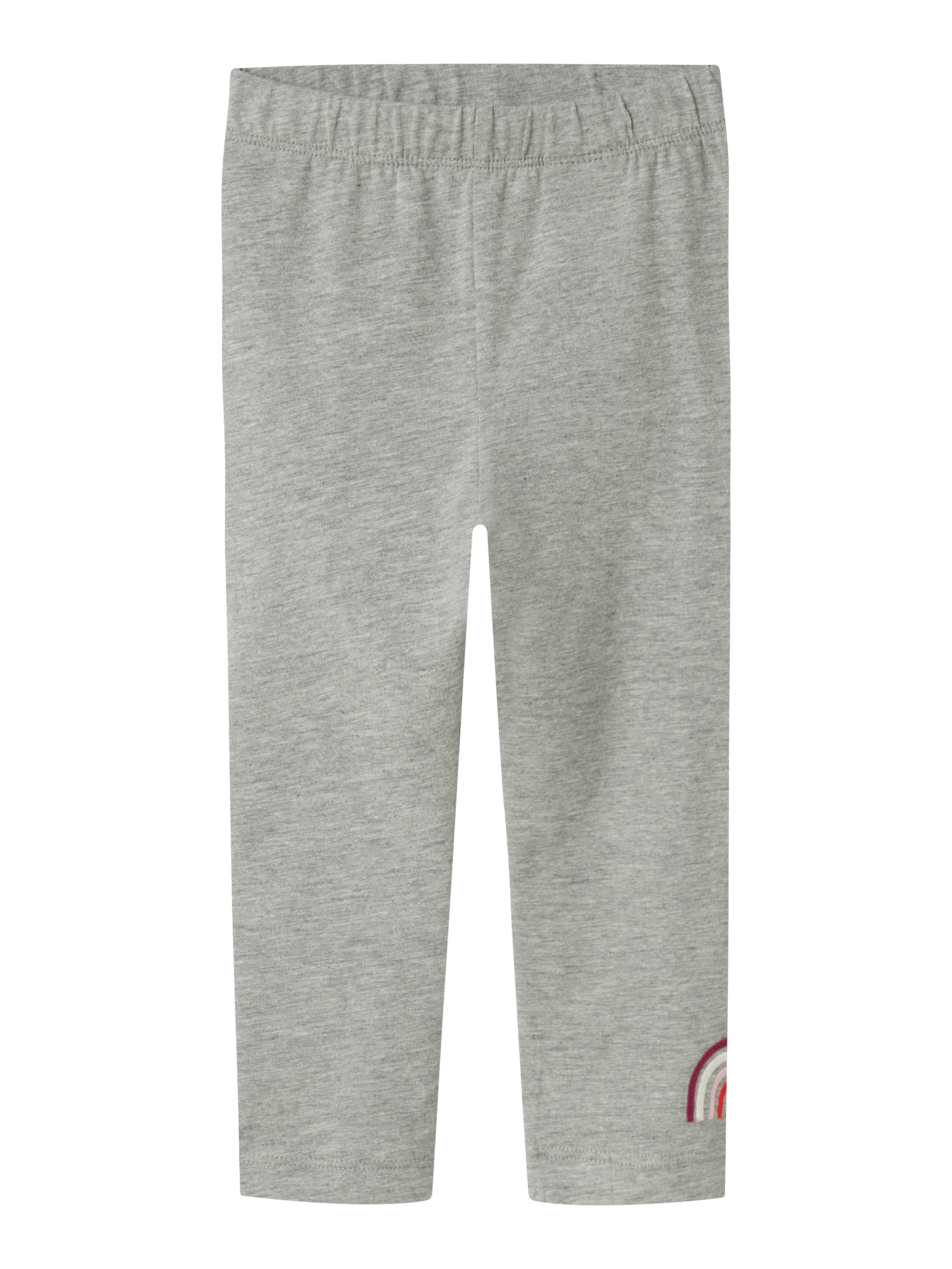 Name It Biline Leggings – Grå Melange med Regnbue Design