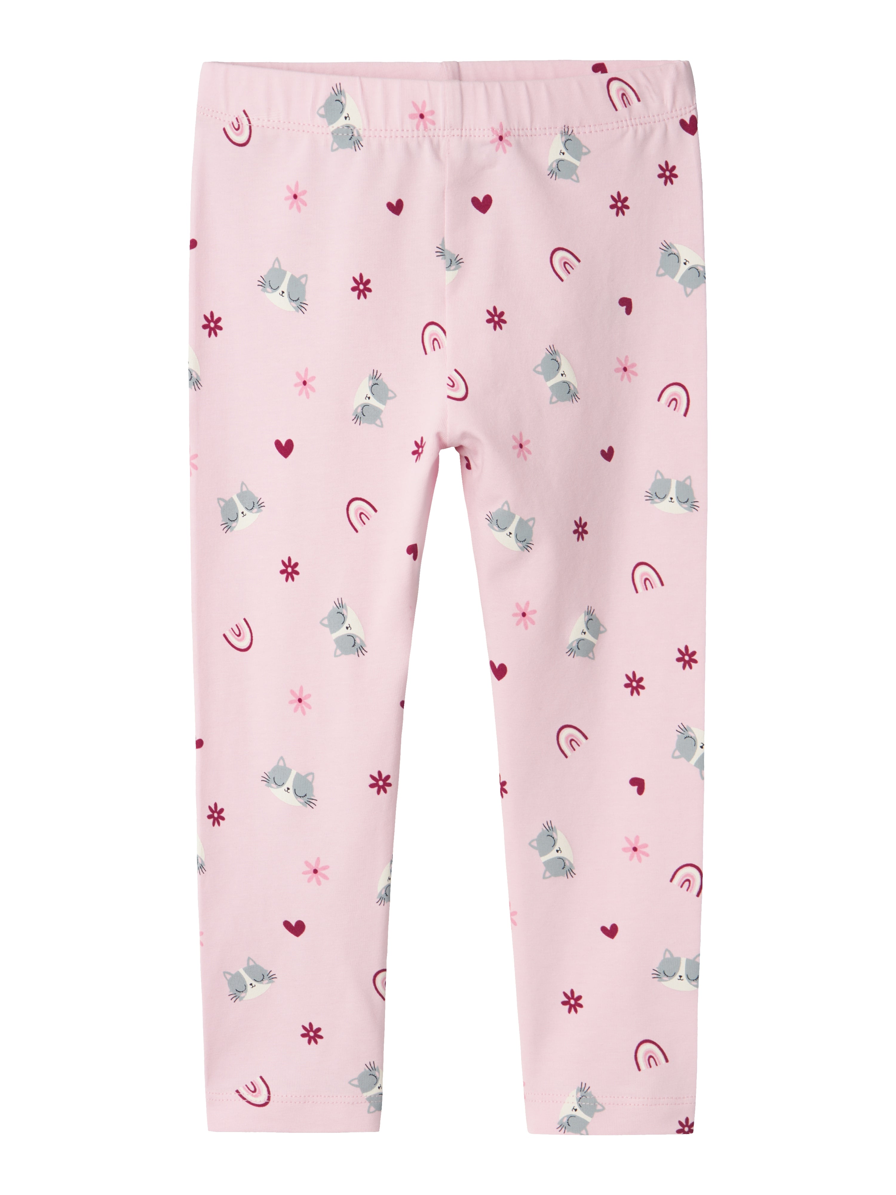 Name It Biline Leggings – Sød Katte- og Blomsterprint