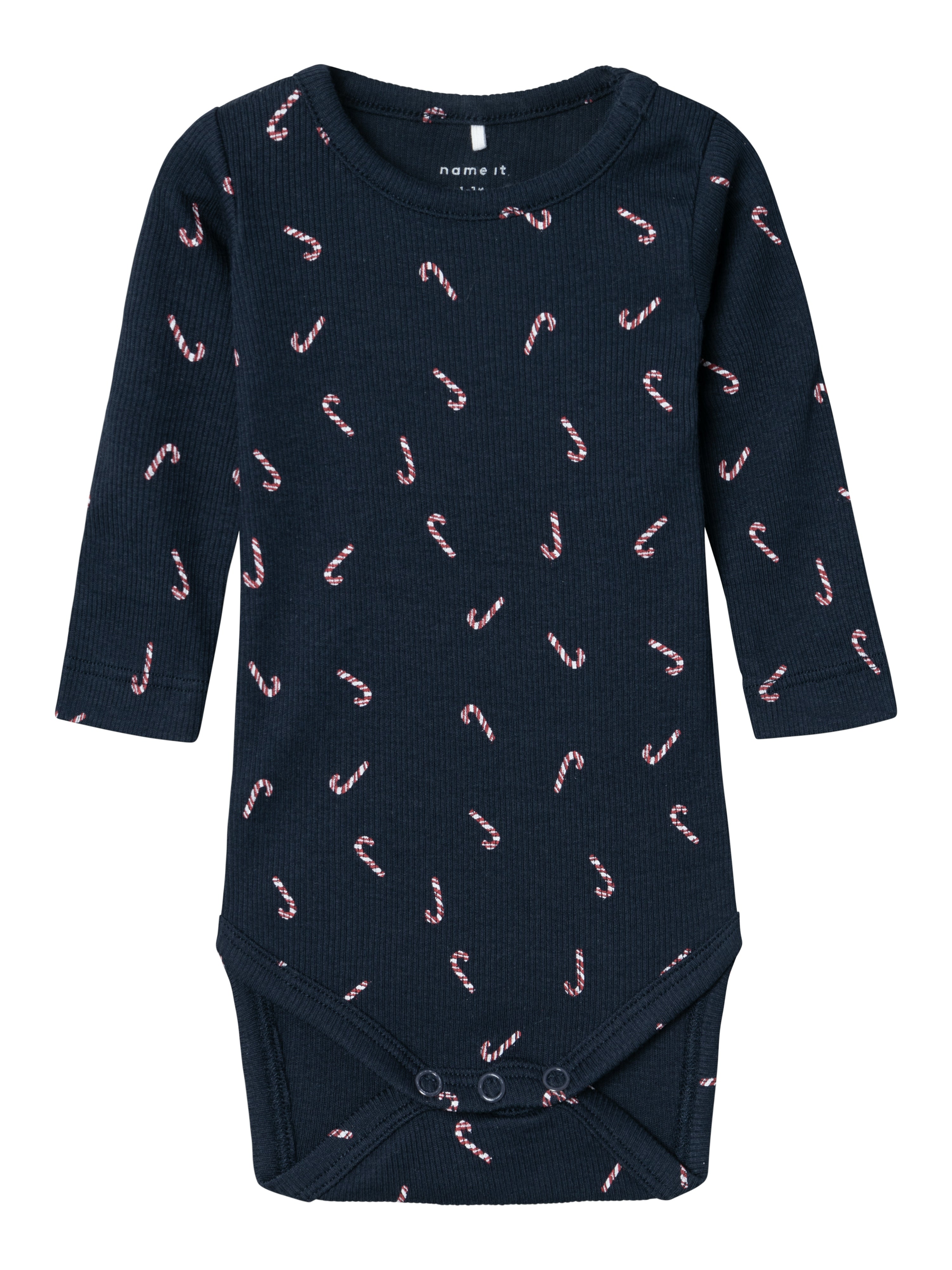 Name It Dab Body – Mørk Safir med Slikstokke Print