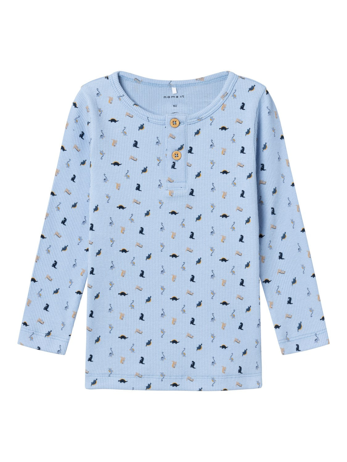 Name It Dabbu Dino T-shirt – Chambray Blå – Fantastisk Tilbud!
