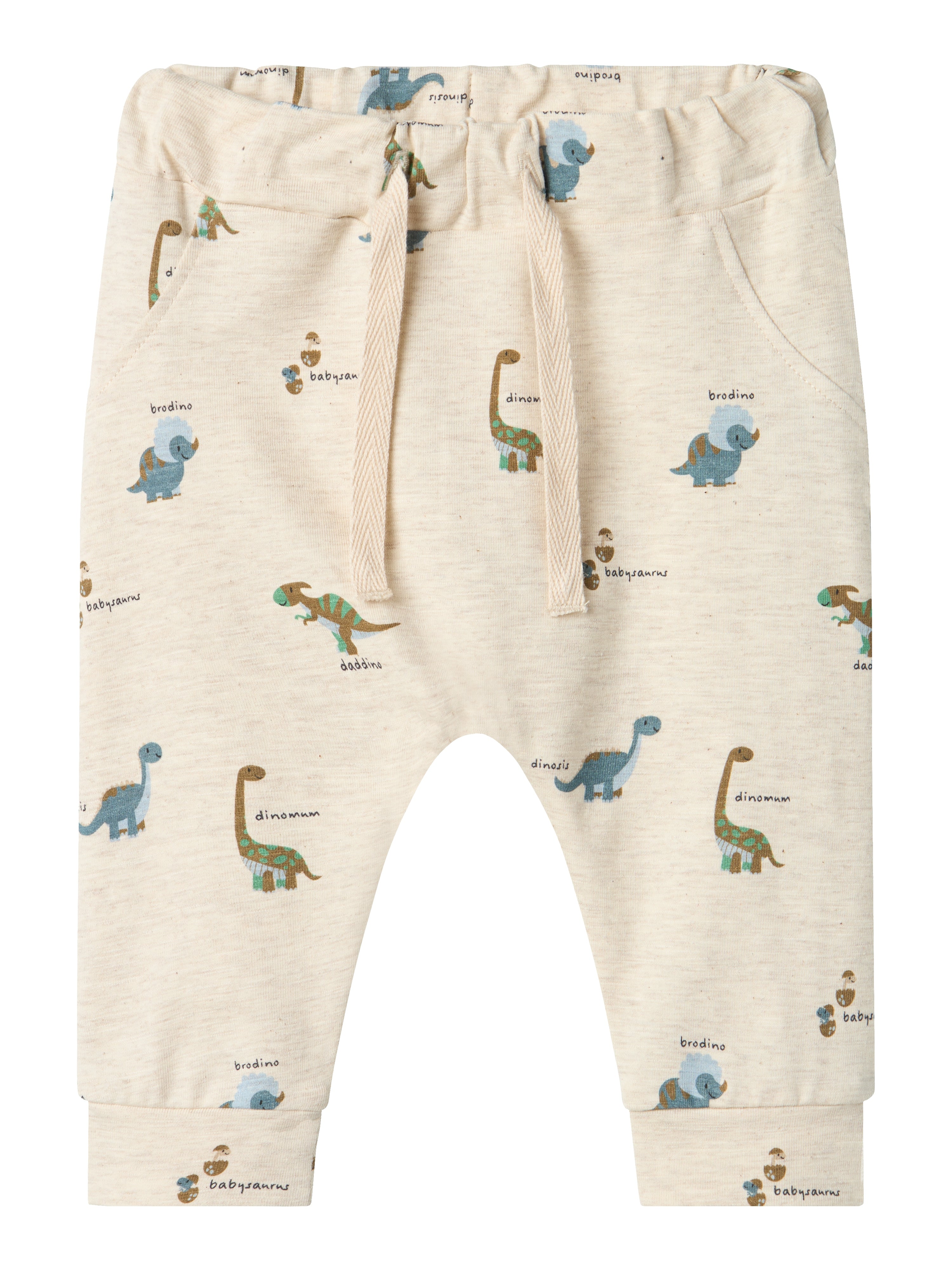 Name It Dinos Bukser – Peyote Melange til Børn med Dinosaurer