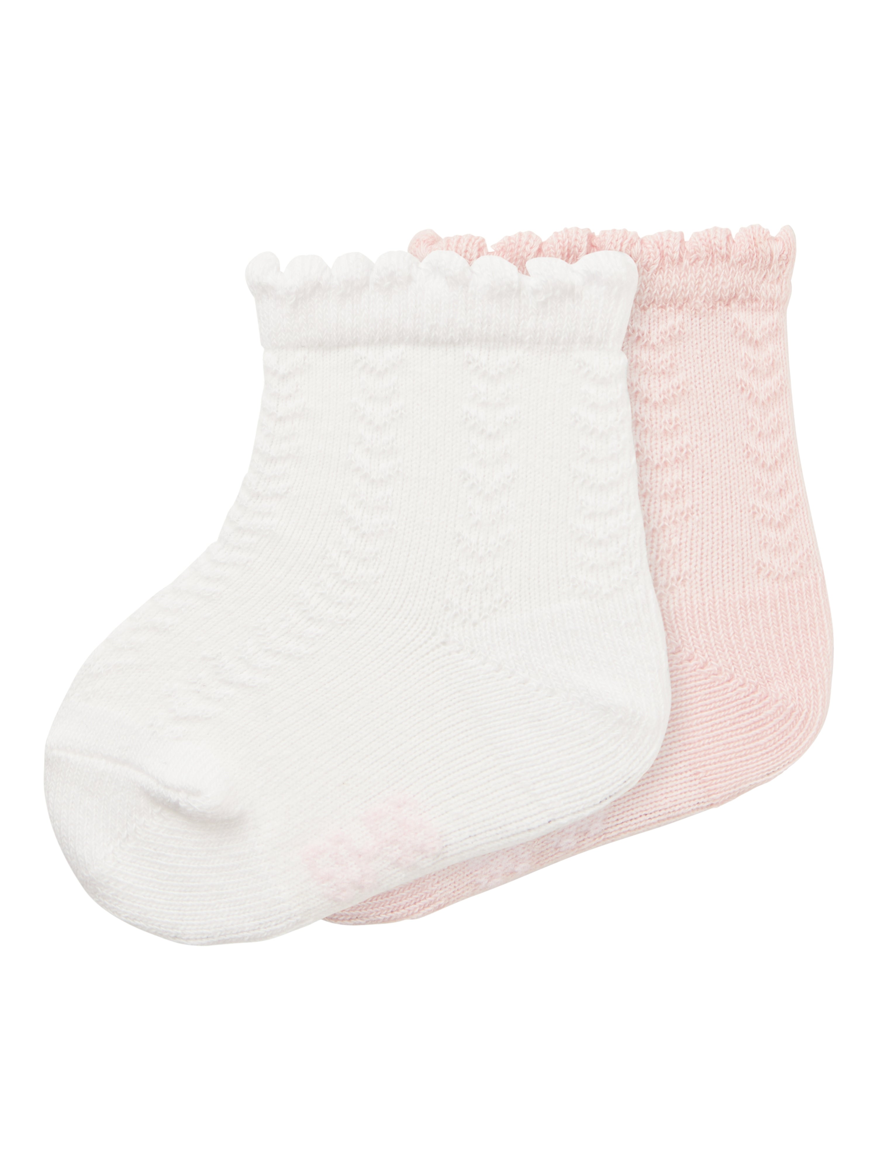 Name It Ditta 2-Pak Strømper – Lys Hvid & Ballerina