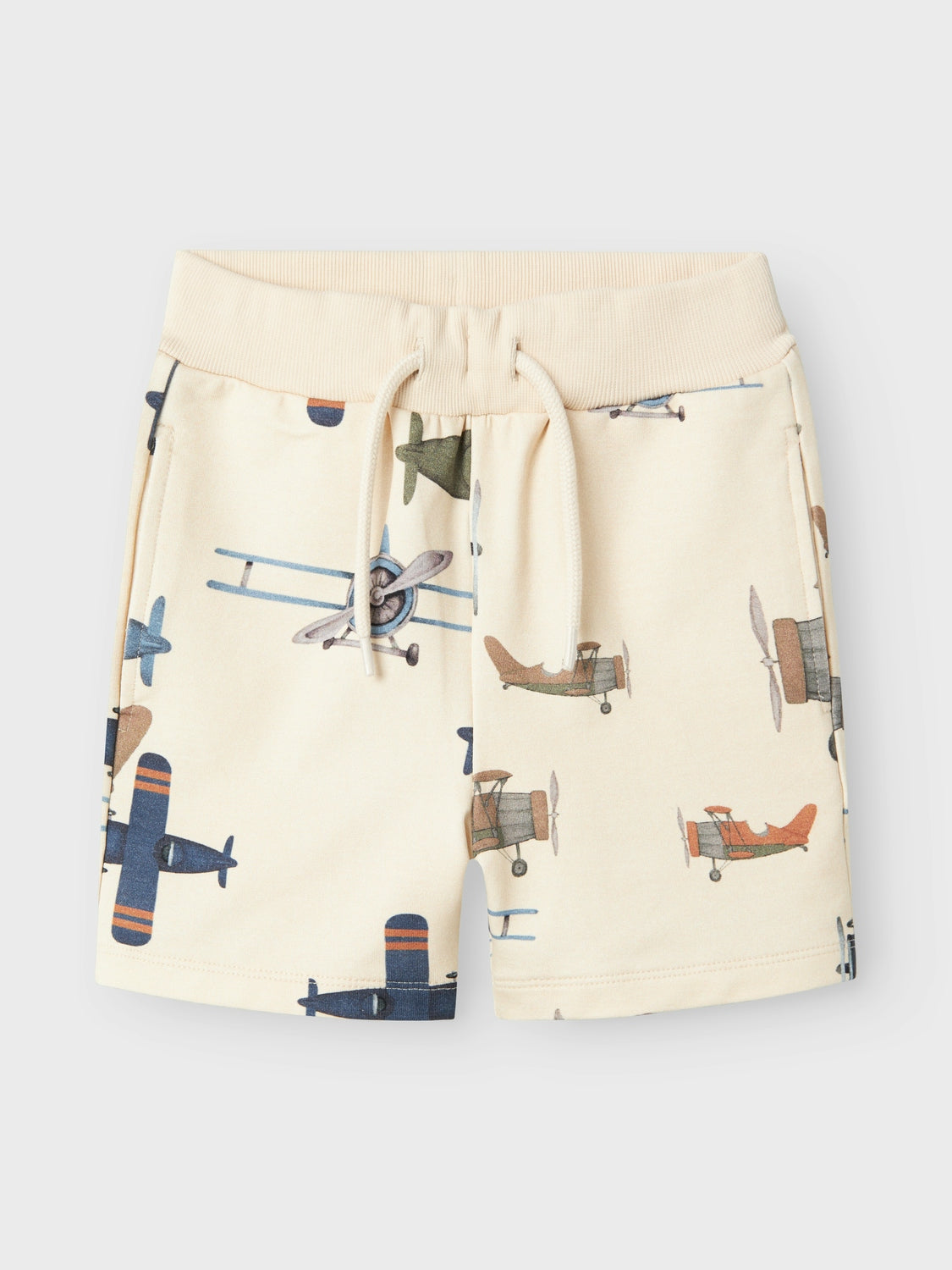Name It Dius Sweatshorts - Flyvemaskiner i Almond Milk