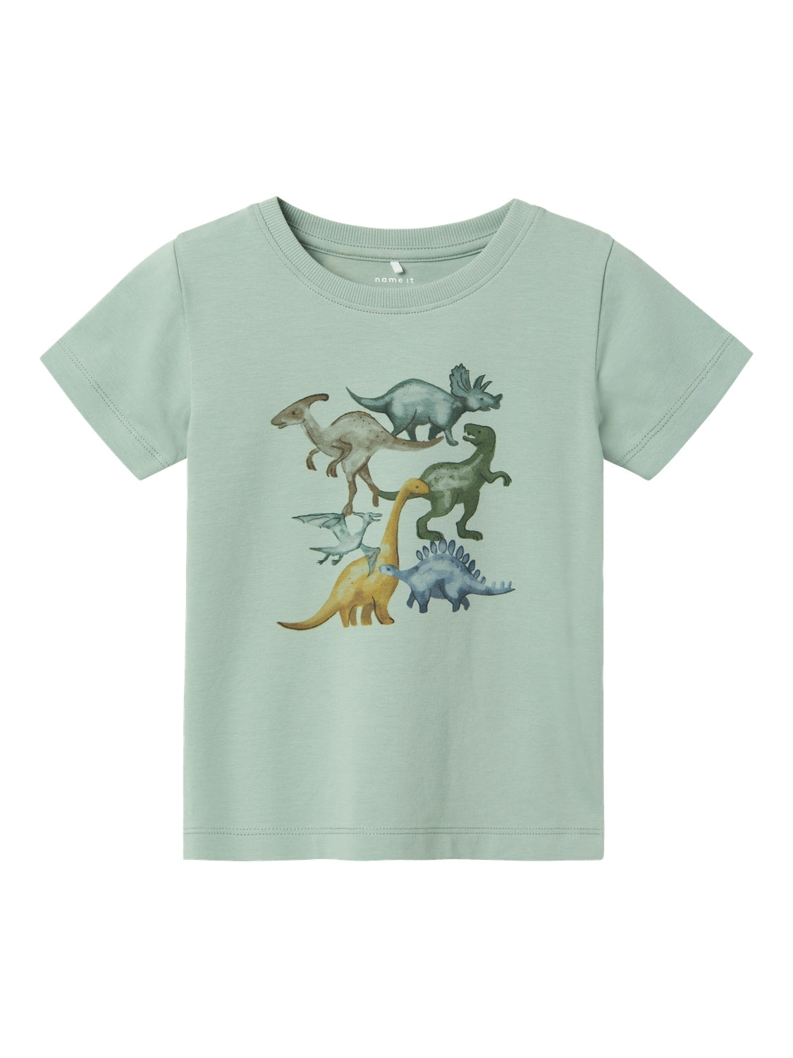 Name It Faust T-shirt med Dino Print – Grøn til Børn