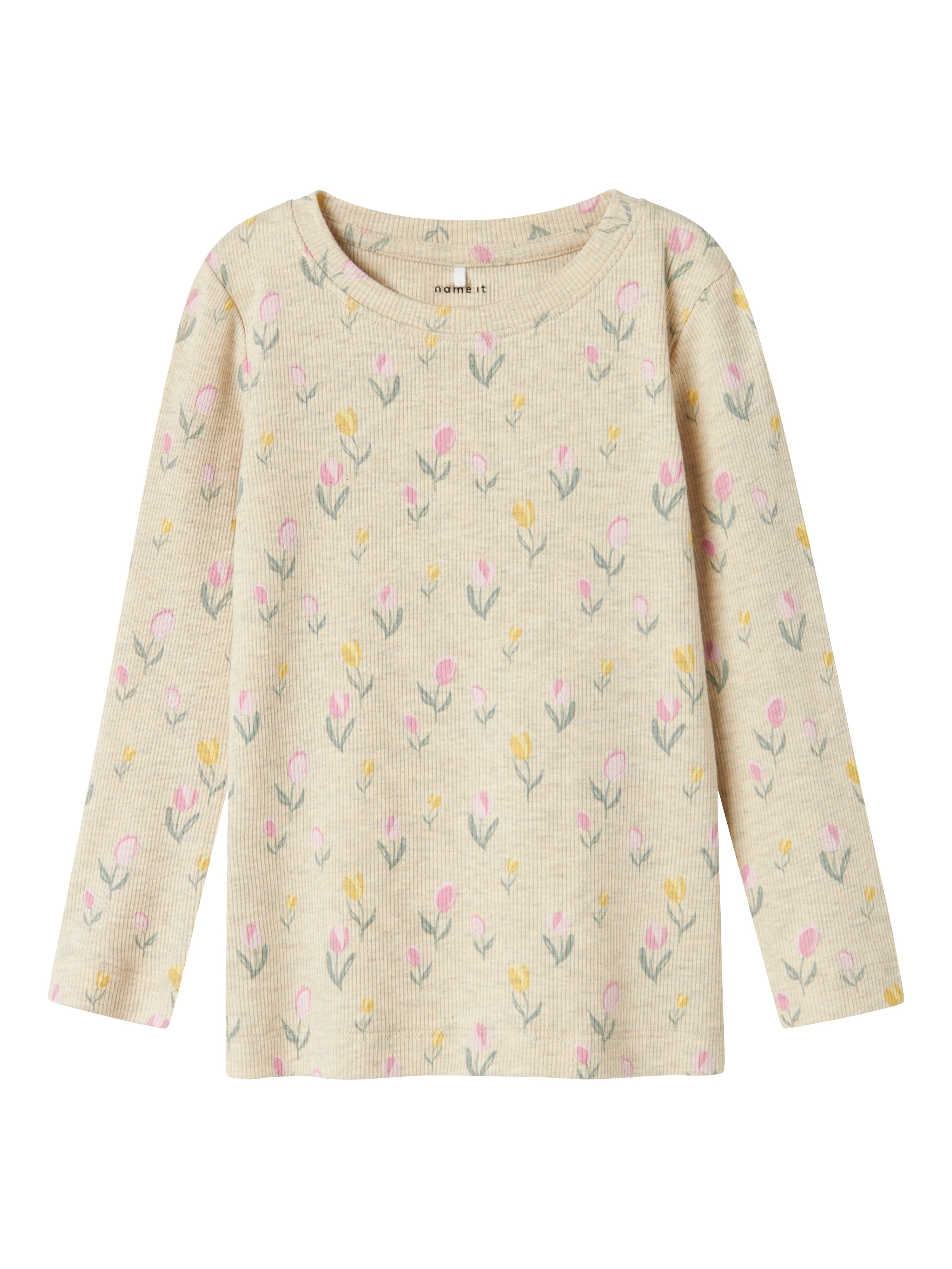 Blomstret Bluse til Små Piger - Peyote Melange Tilbud!