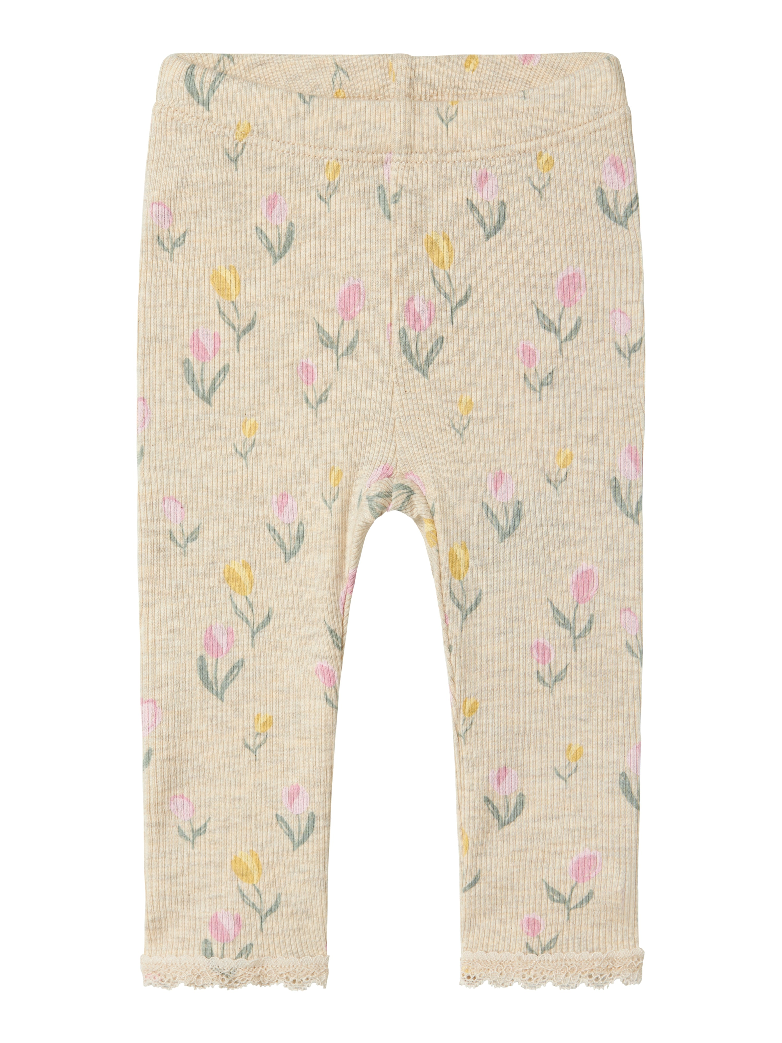 Name It Blomsterleggings - Peyote Melange Tilbud!