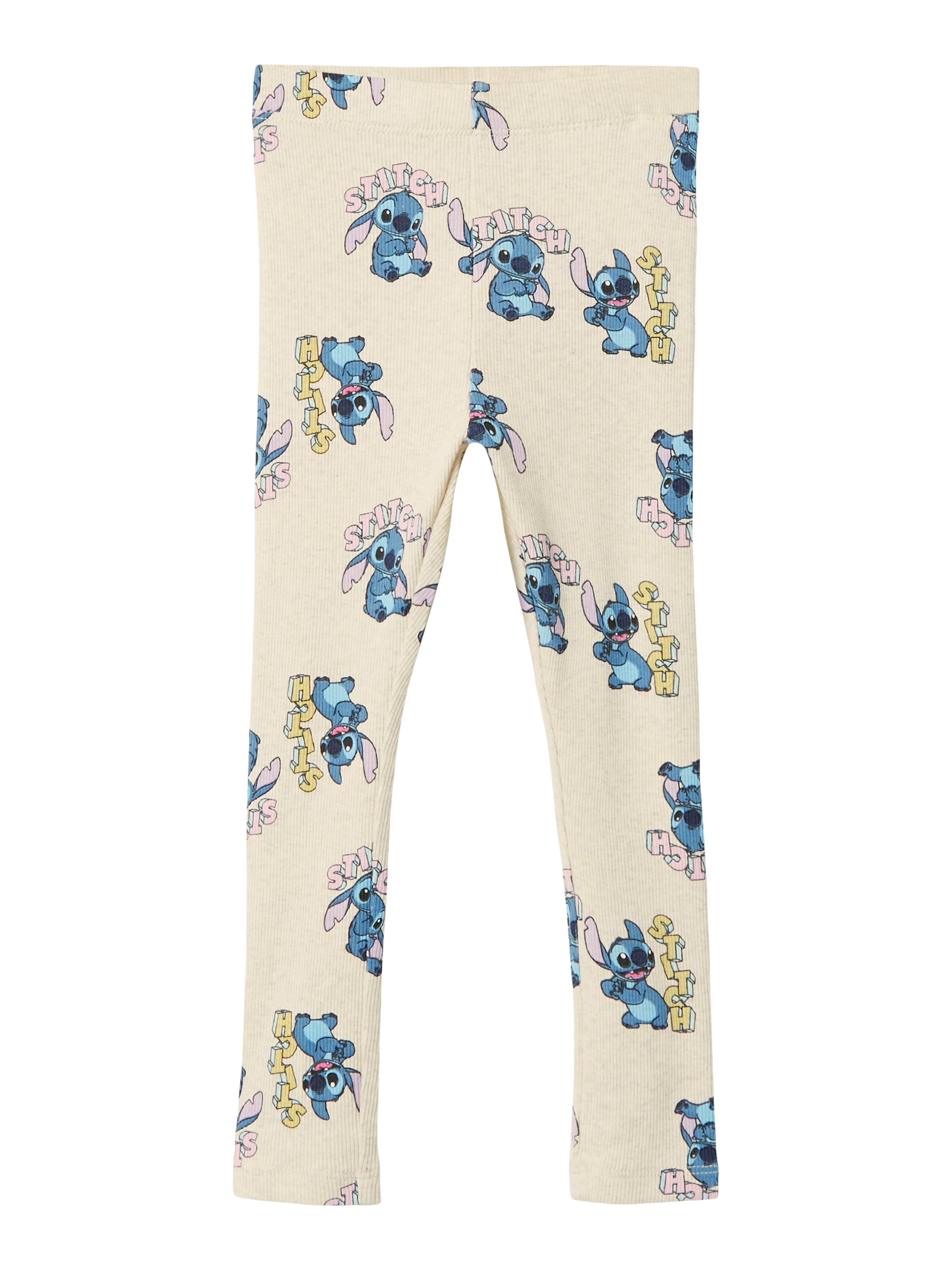 Name It Fora Leggings – Peyote Melange med Stitch-print