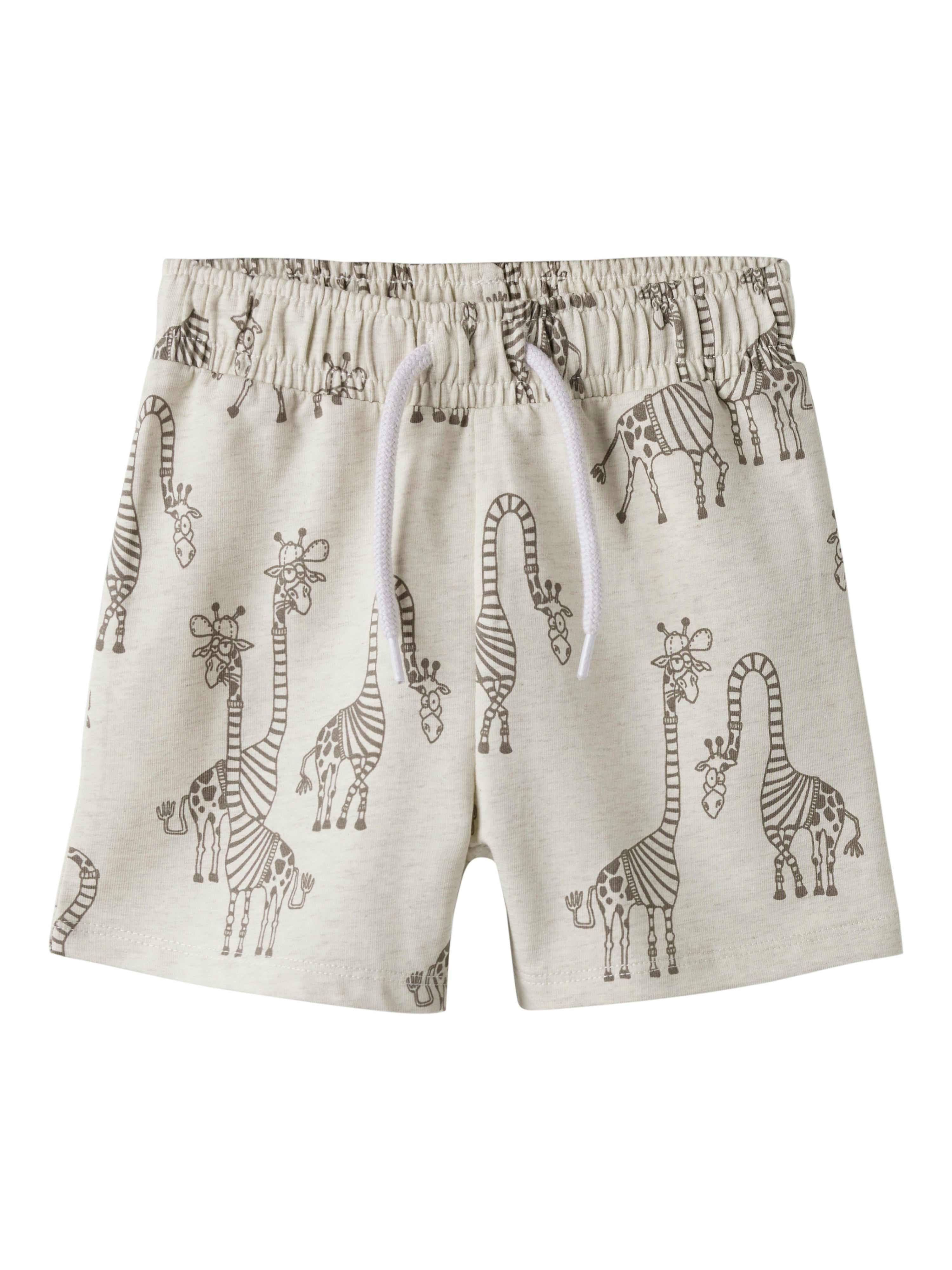 Name It Freddie Sweat Shorts - Giraffer i Peyote Melange