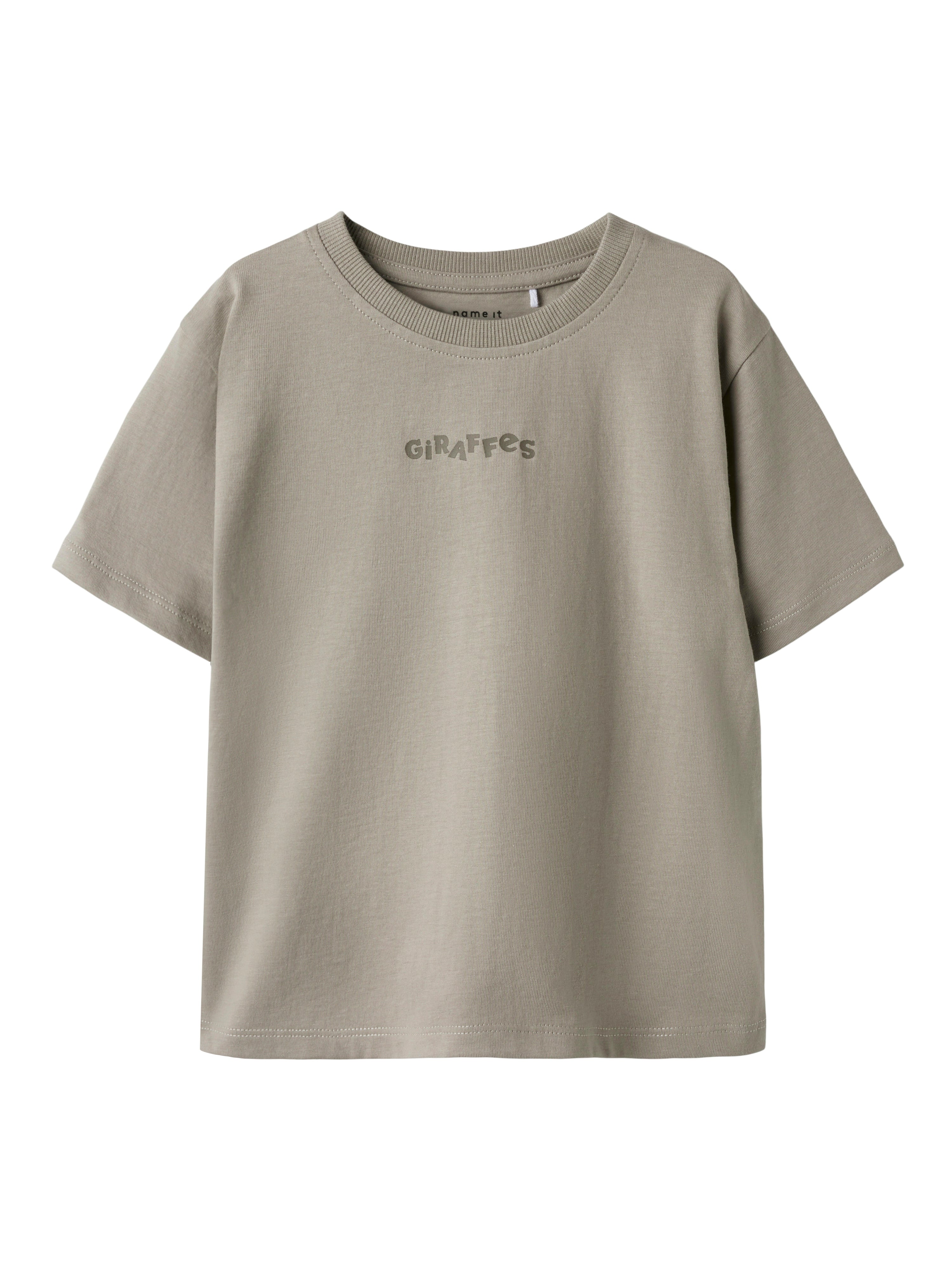 Name It Frederick Bluse – Vintage Khaki med Giraffer