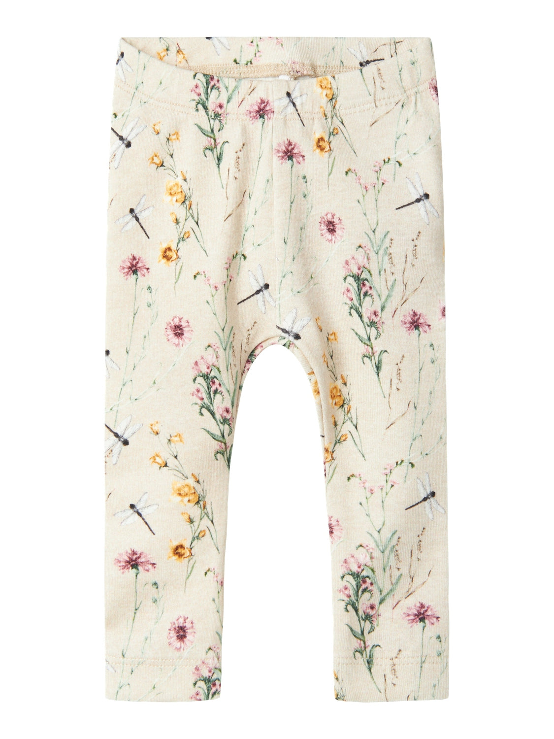 Name It Hanina Leggings – Blomsterprint i Peyote Melange
