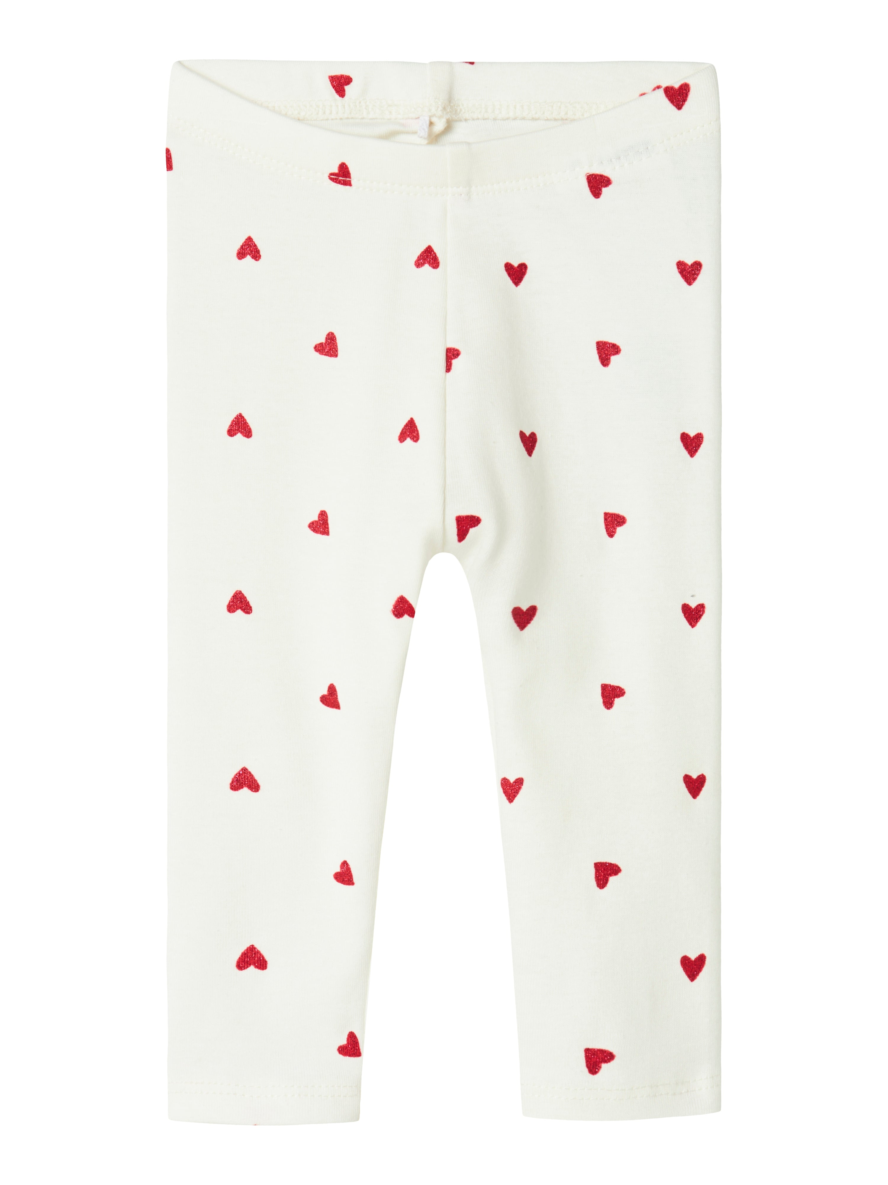 Glitrende Hjerte Leggings til Små Piger - Uundgåelig Stil