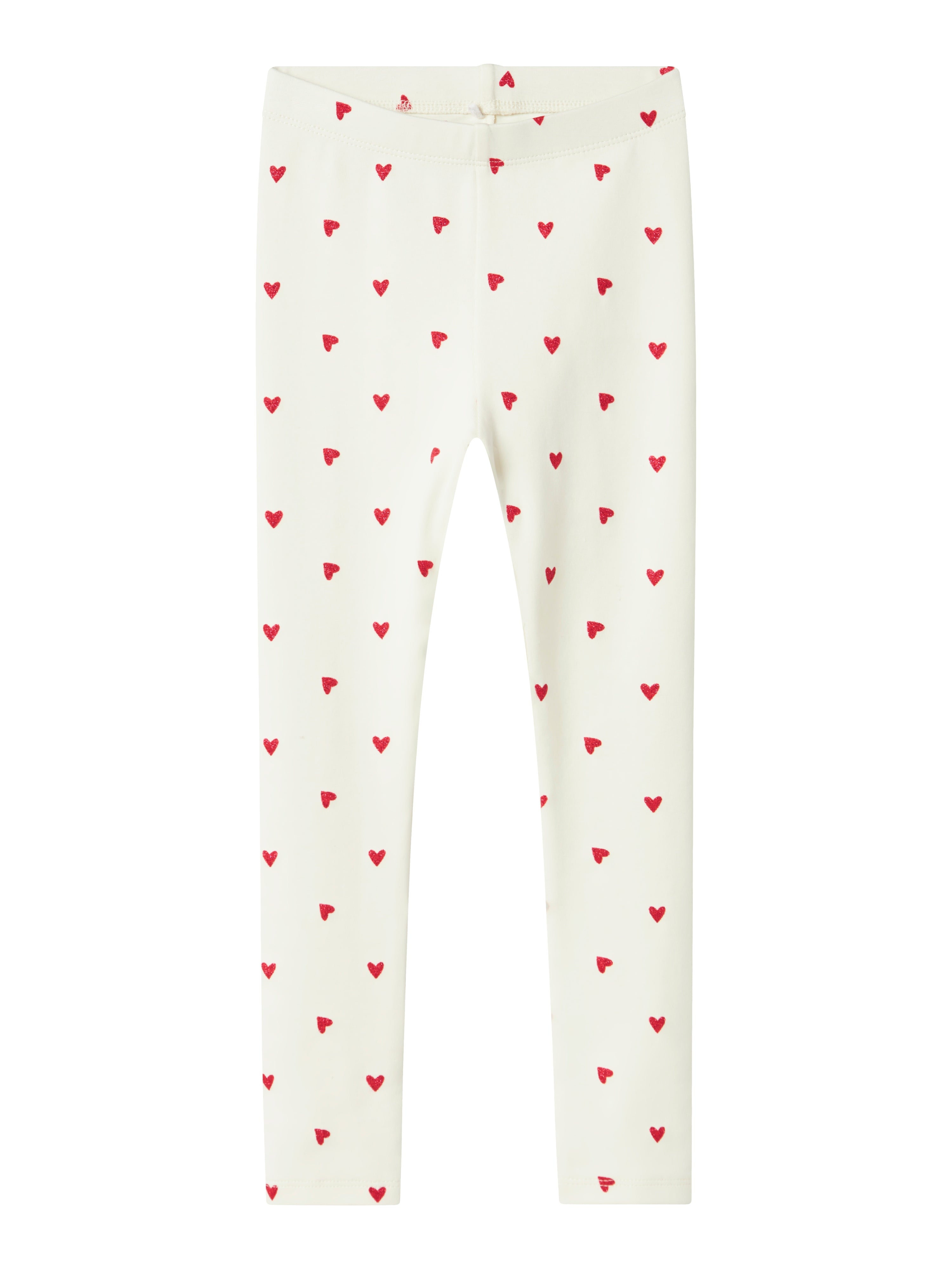 Trendy Hjerte Leggings til Små Piger – Komfortabel Stil