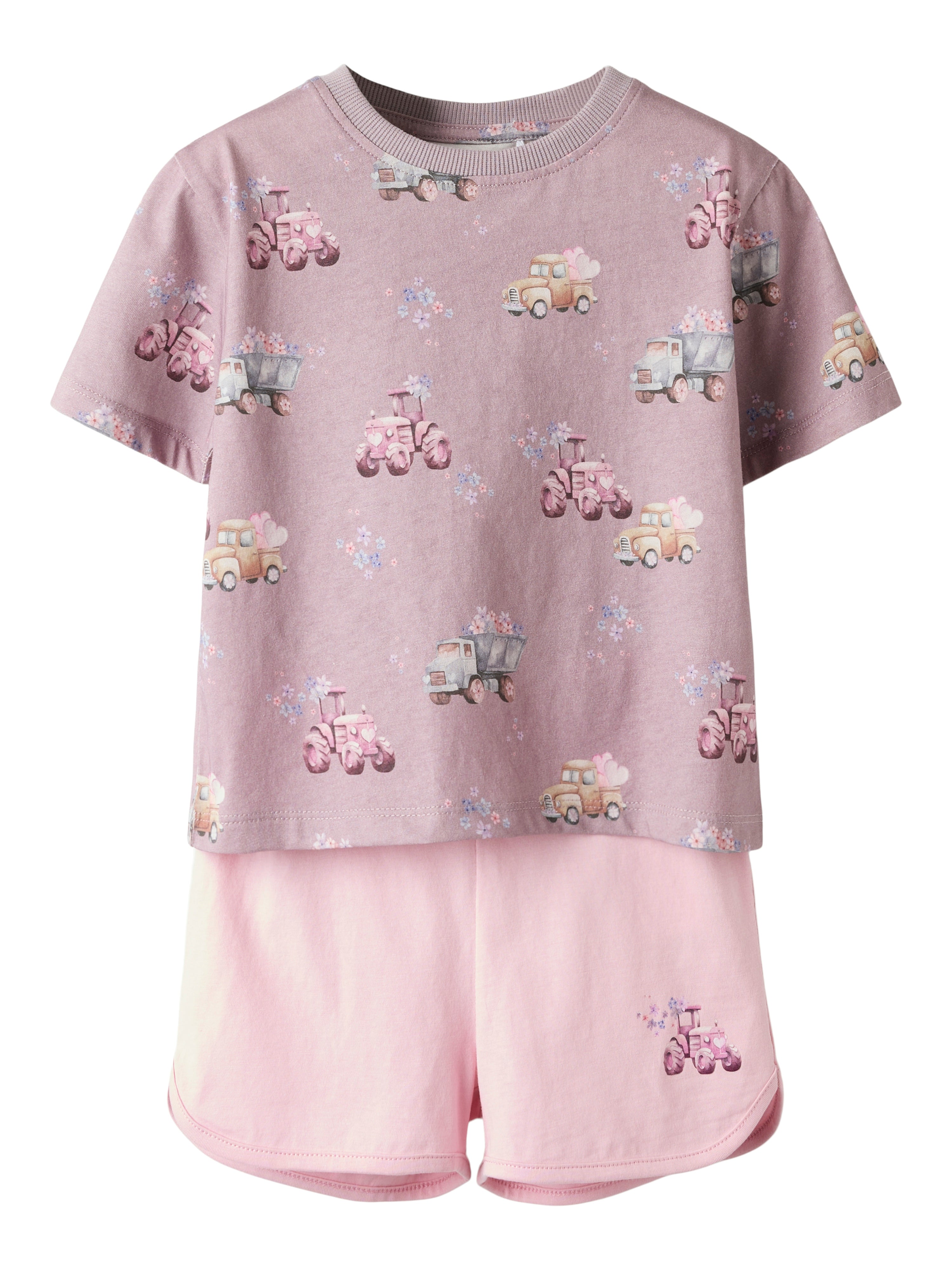 Farverigt Helga Shorts Sæt til Leg i Pink – Ideelt til Sommer!