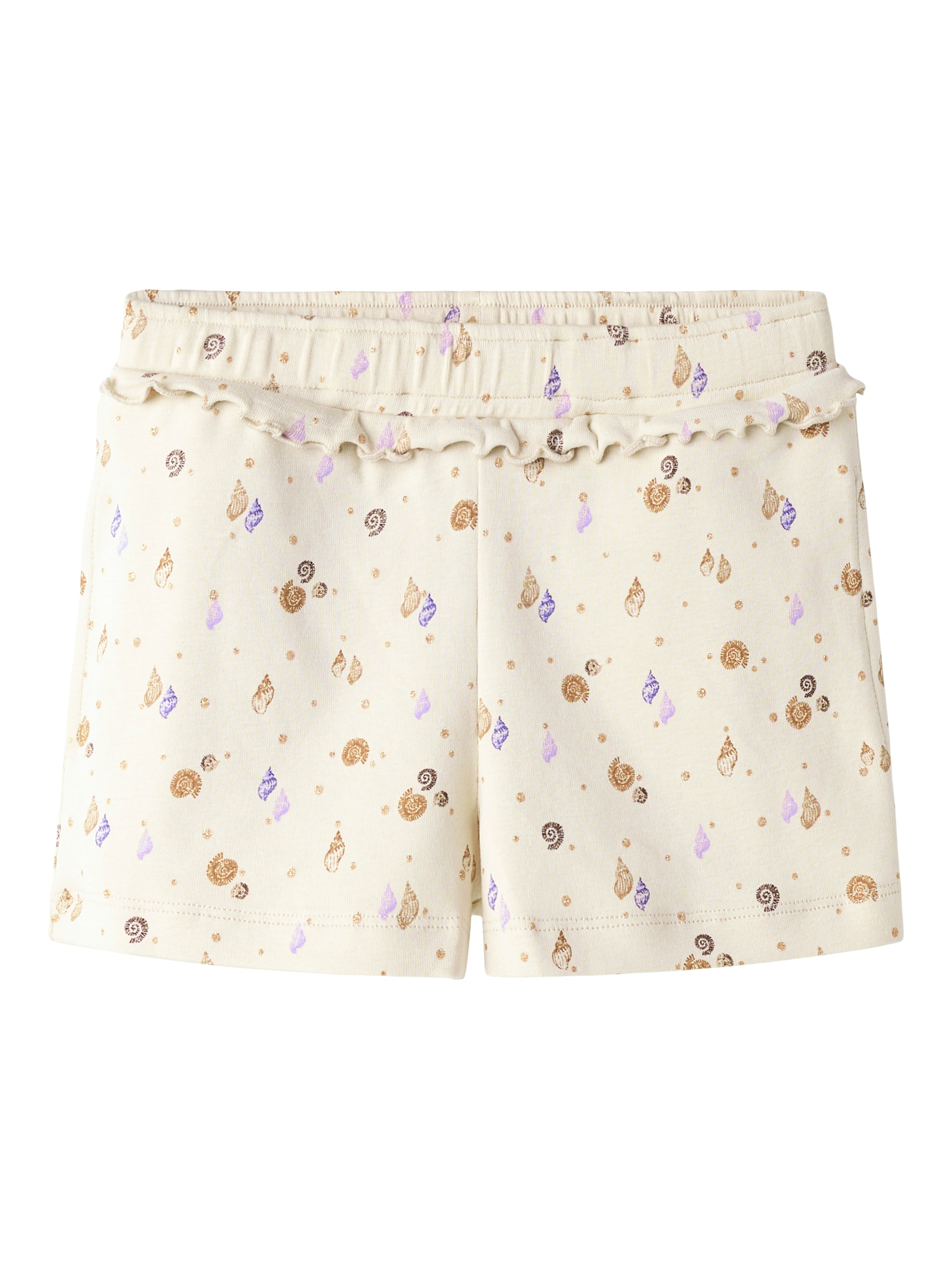 Name It Hiline Shorts – Sandshell – Sommerlook med Muslinger