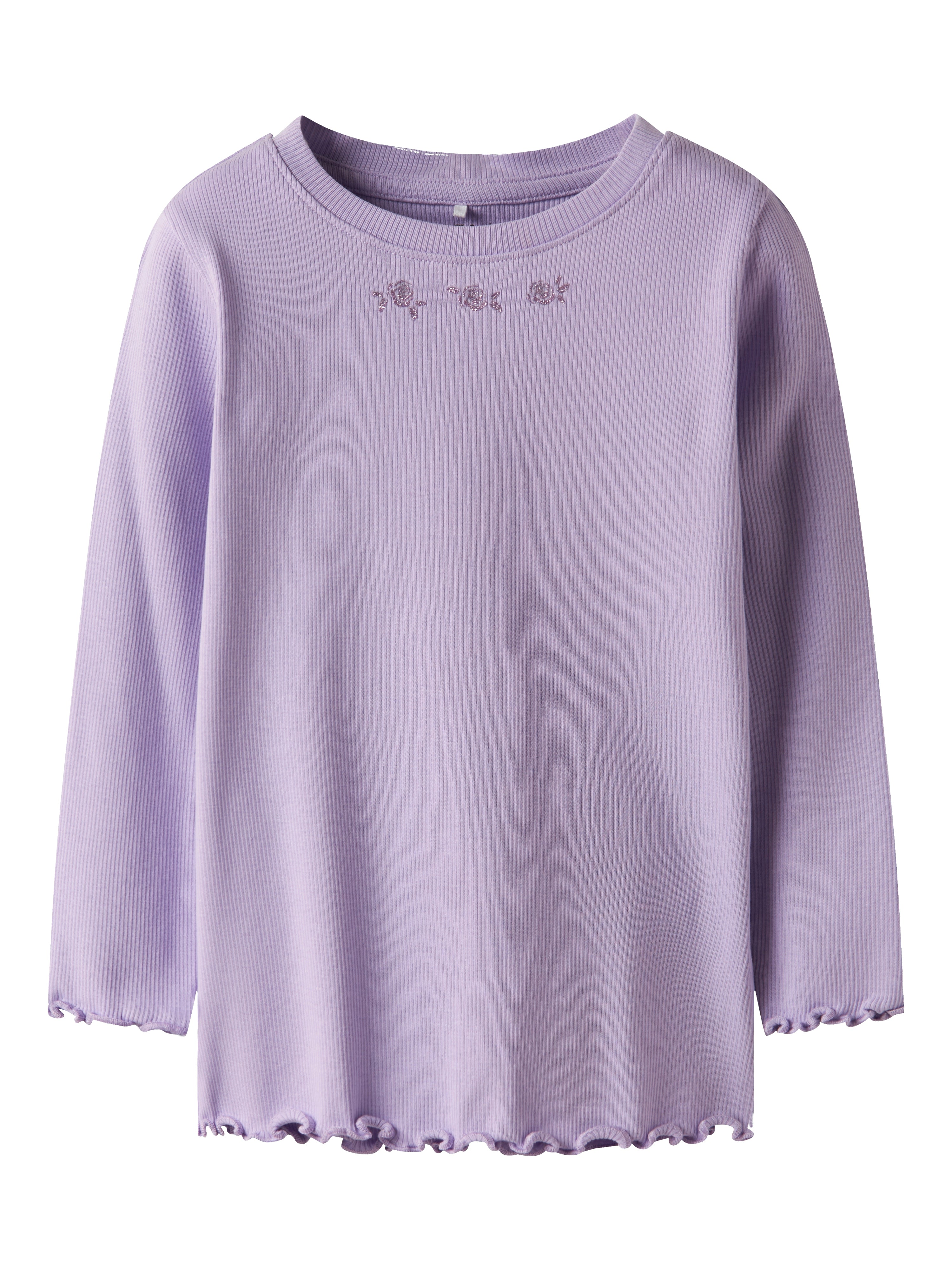 Name It Holly Slim Top - Blomsterbluse i Lavendel