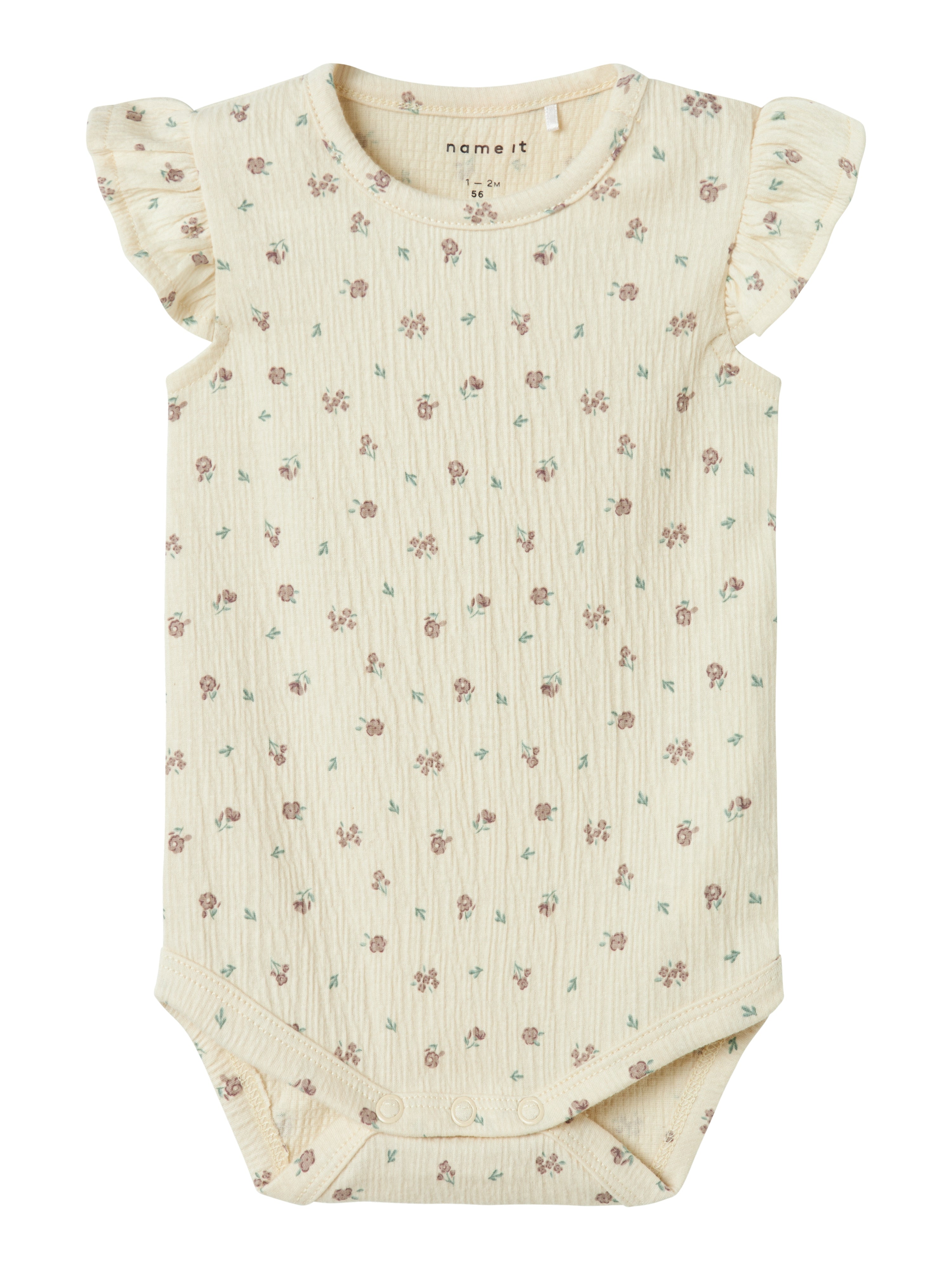 Name It Jannis Body – Blomsterprint i Bleached Sand