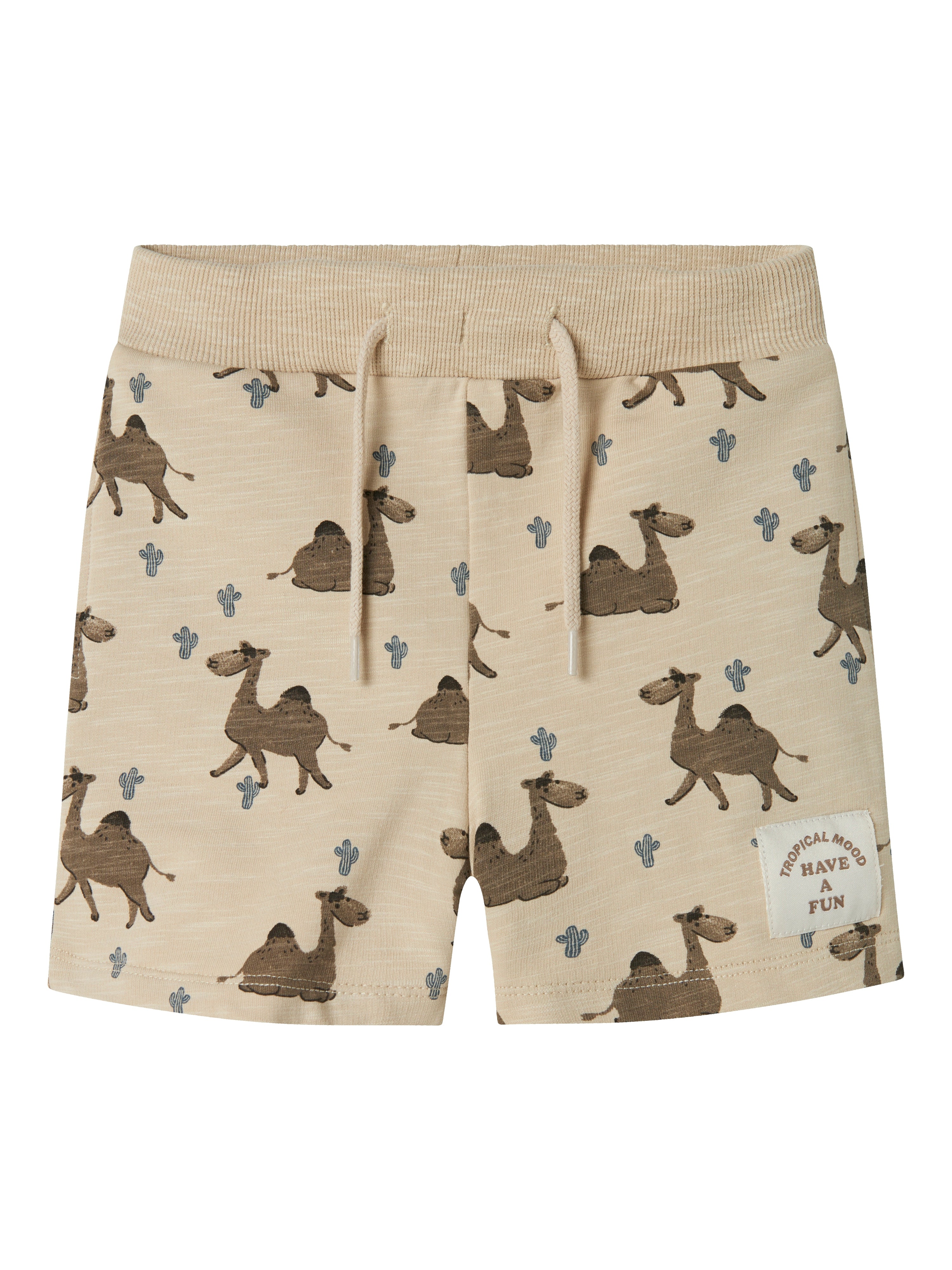 Name It Jano Sweatshorts – Beige med Kameler til Børn